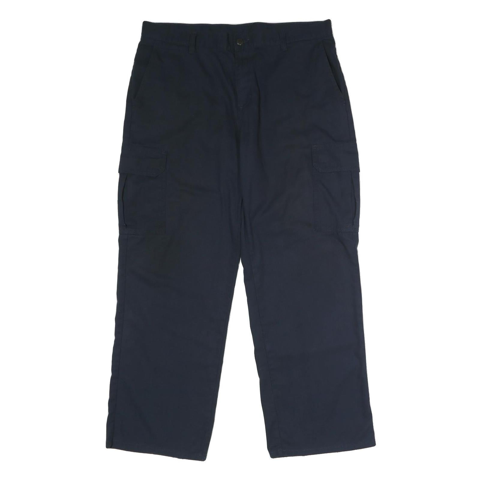 DICKIES Mens Polyester Blend Navy Regular Straight Trousers W36 L30 Workwear Zip Refurbished - N/A refurbished available on Cerqular