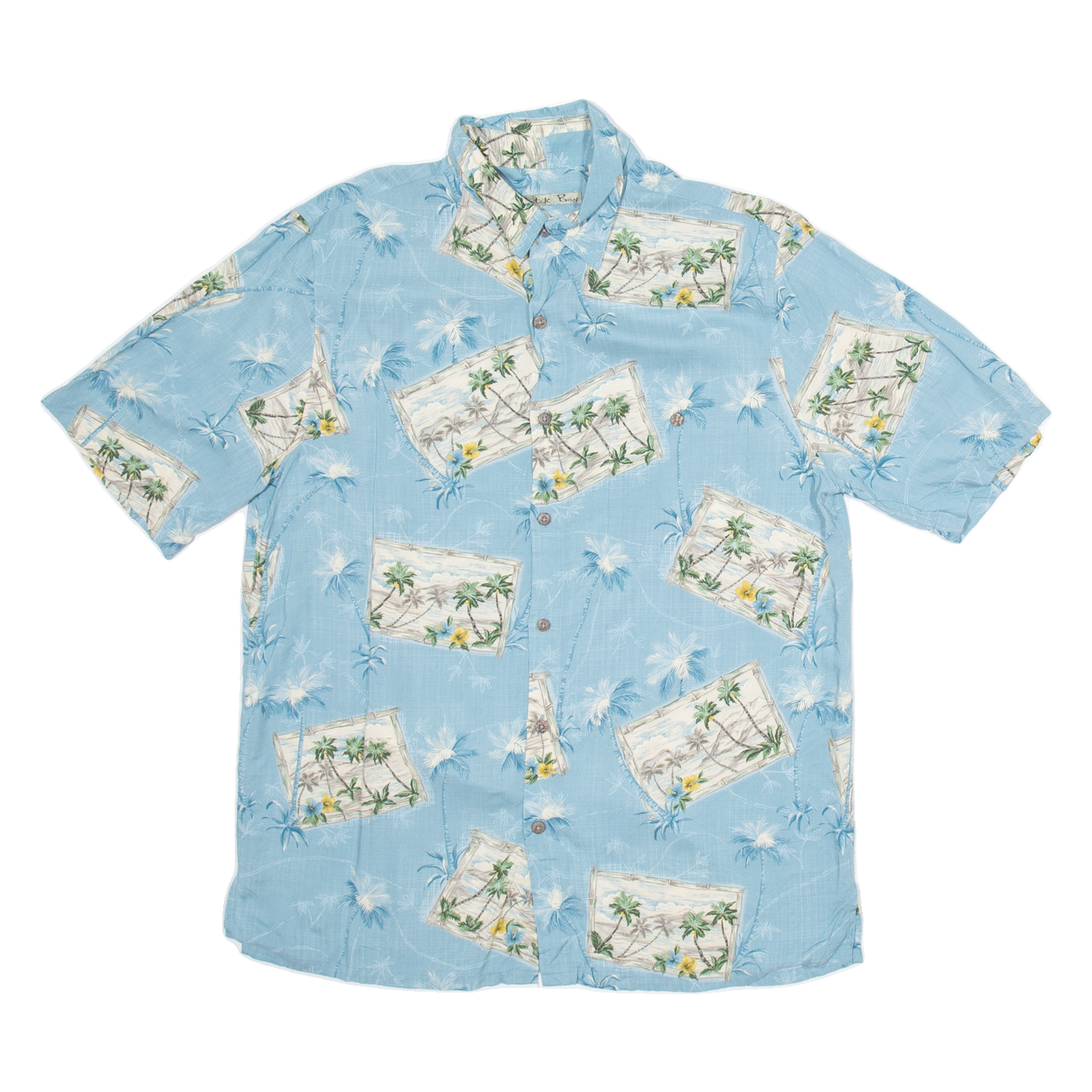 BATIK BAY Mens Hawaiian Shirt Blue Crazy Pattern M Refurbished - N/A refurbished available on Cerqular