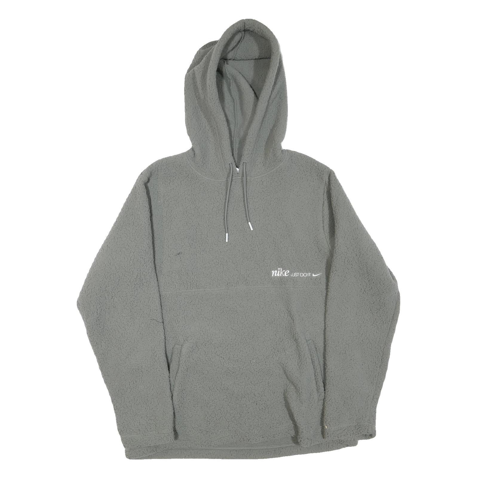 NIKE Womens Grey Hoodie M Soft Fleece Pullover Casual Athletic Wear Refurbished - N/A refurbished available on Cerqular