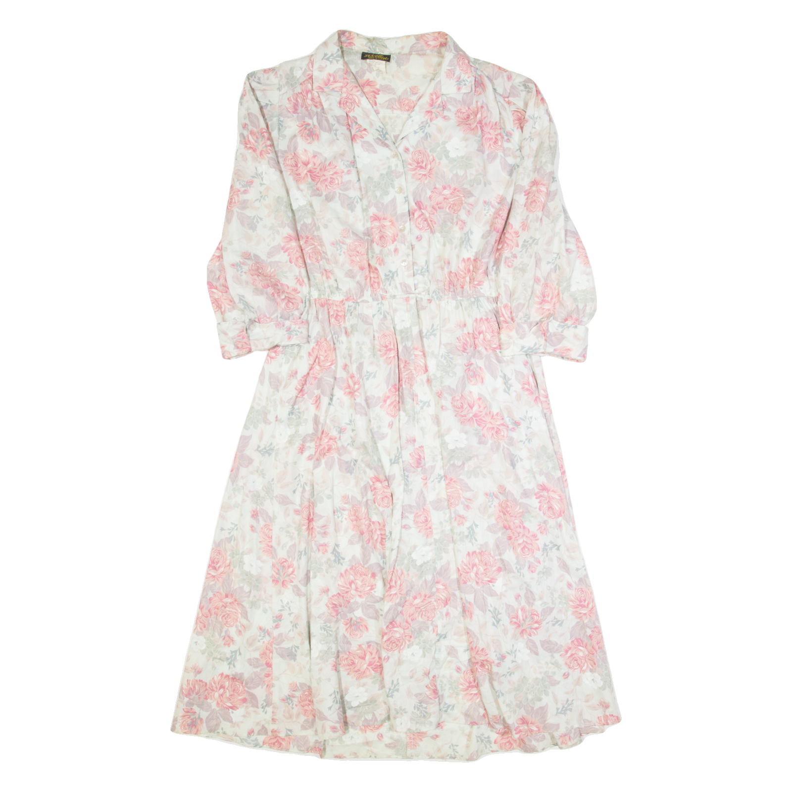 AS ELLIOT Womens A-Line Dress Cream 90s Floral Long M Refurbished - N/A refurbished available on Cerqular