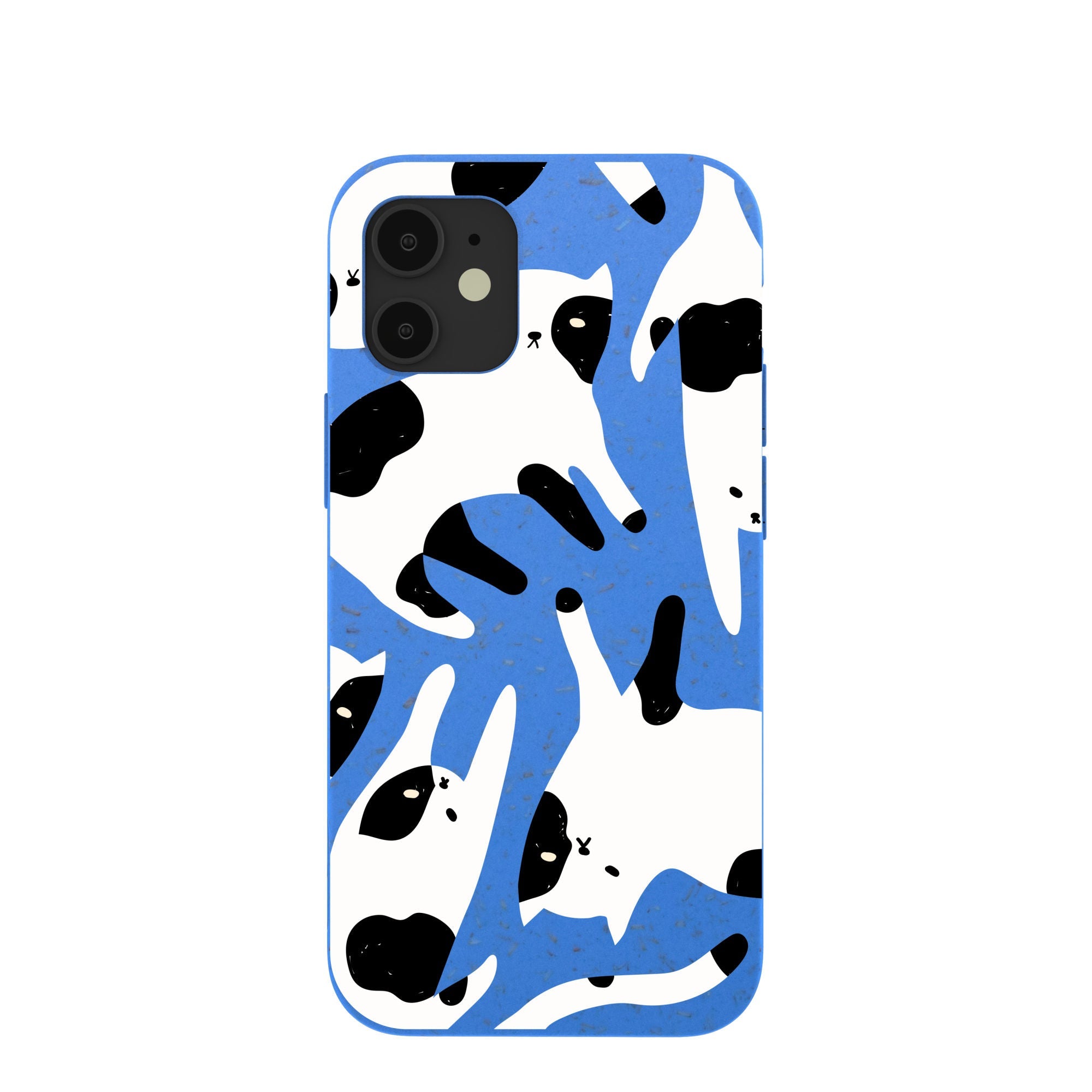 Electric Blue Cat Cow iPhone 12 Mini Case Refurbished - Pela Case refurbished available on Cerqular