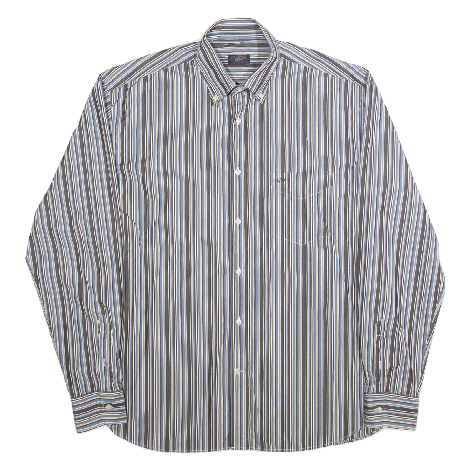 PAUL & SHARK Mens Shirt Blue Striped Long Sleeve XL Refurbished - N/A refurbished available on Cerqular