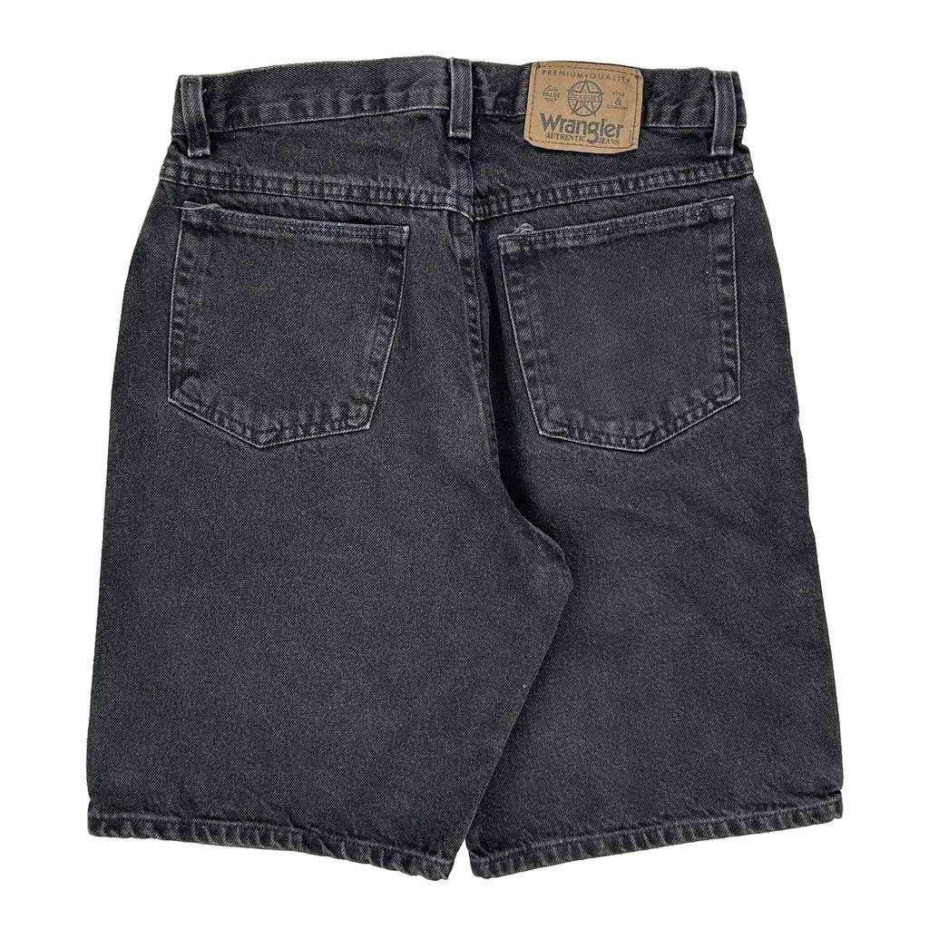 Wrangler Denim Shorts - 29W 9L Black Cotton Refurbished - Thrifted (note: this is a term often used to describe second- refurbished available on Cerqular
