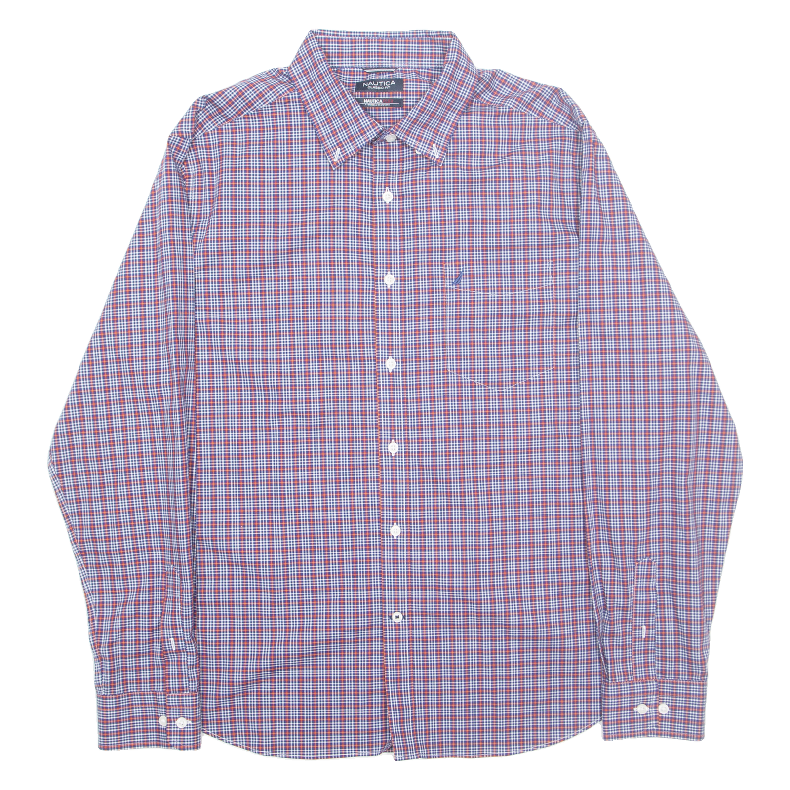 NAUTICA Mens Shirt Blue Check Long Sleeve XL Refurbished - N/A refurbished available on Cerqular