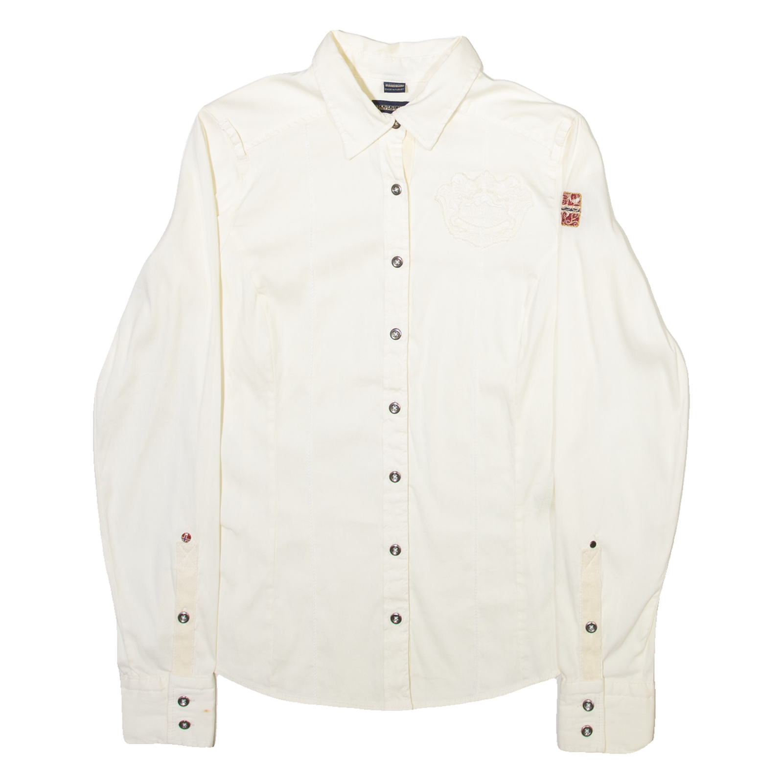 NAPAPIJRI Womens Plain Shirt Beige Long Sleeve XS Refurbished - N/A refurbished available on Cerqular