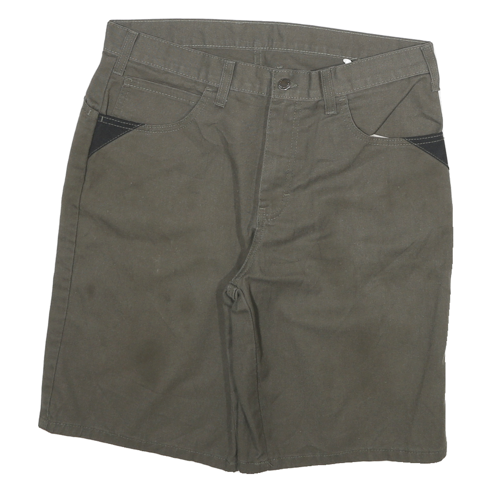 DICKIES Mens Shorts Green & Black Casual Cotton Blend XL W33 Workwear Refurbished - N/A refurbished available on Cerqular