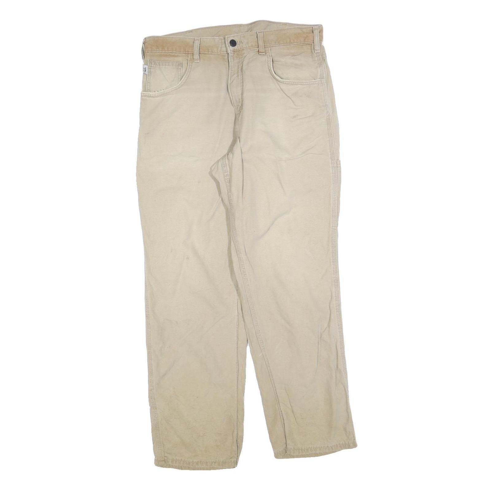 Buy CARHARTT Mens Jeans Beige Relaxed Straight Denim W34 L30 Workwear Utility Zip Refurbished - $49.39 CARHARTT Mens Jeans Beige Relaxed Straight Denim W34 L30 Workwear Utility Zip Refurbished - N/A refurbished available on Cerqular