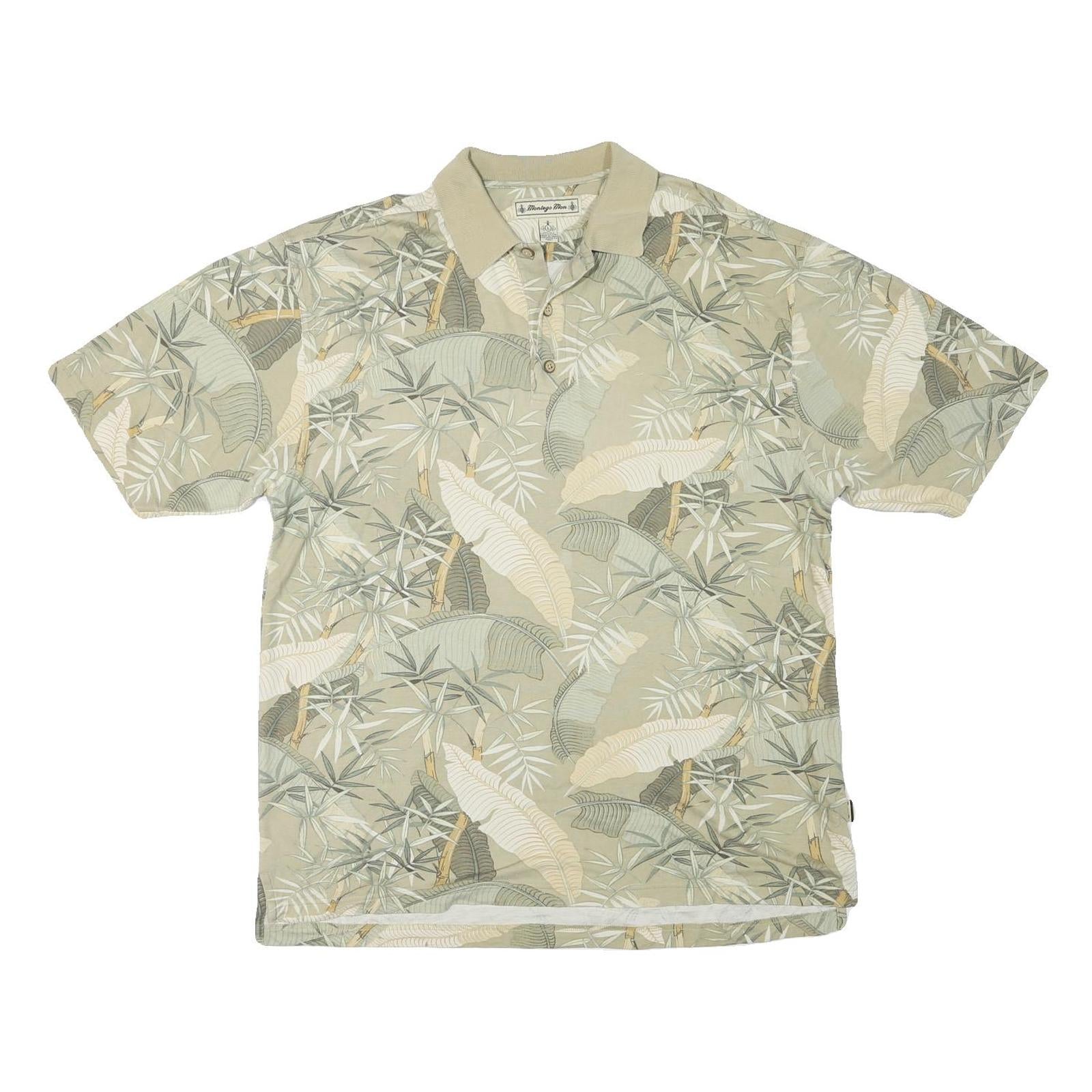 Buy MONTEGO MON Mens Beige Green Floral Short Sleeve Polo Shirt L Cotton Blend Refurbished - $14.29 MONTEGO MON Mens Beige Green Floral Short Sleeve Polo Shirt L Cotton Blend Refurbished - N/A refurbished available on Cerqular