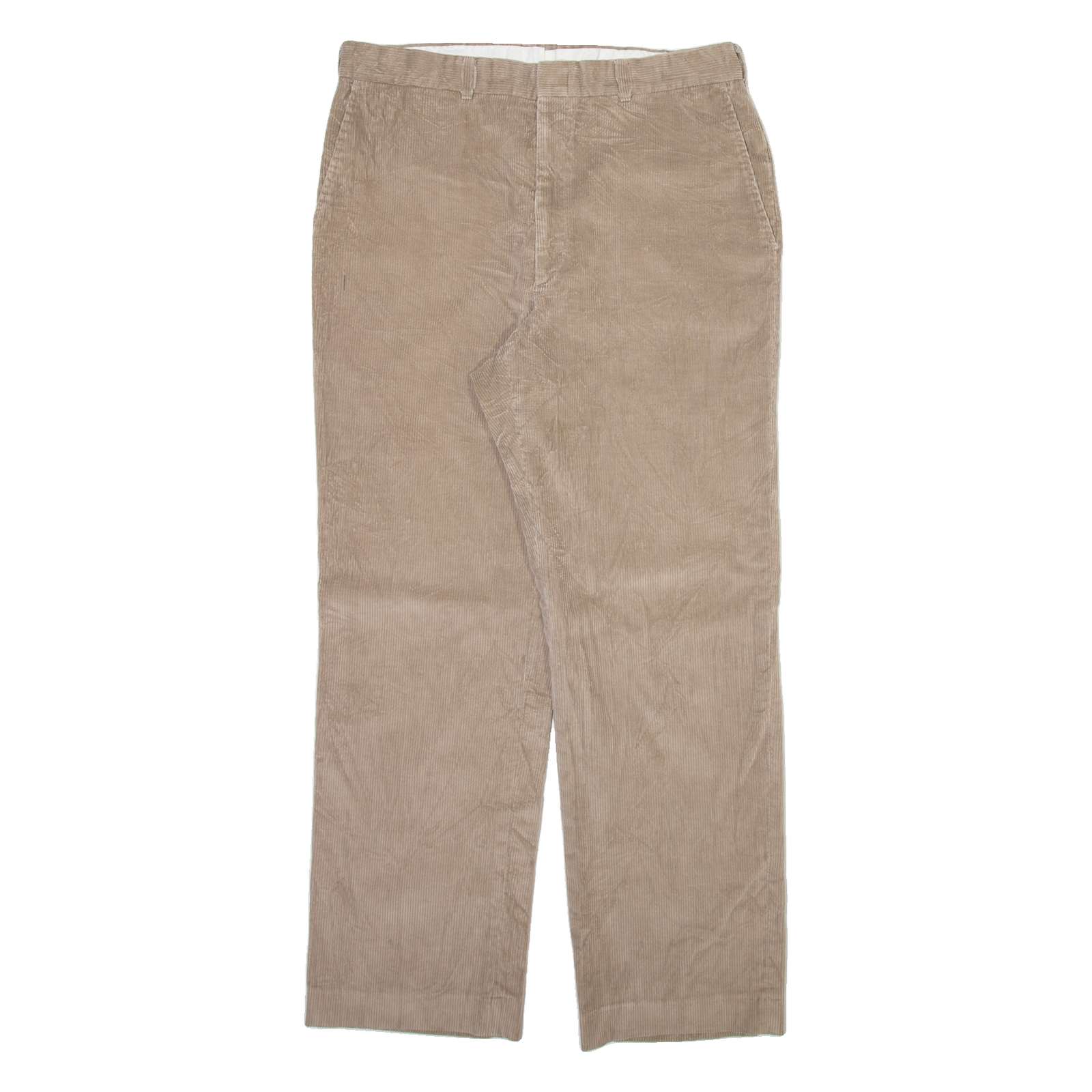 HAGGAR Mens Corduroy Trousers Beige Regular Straight W33 L30 Refurbished - N/A refurbished available on Cerqular