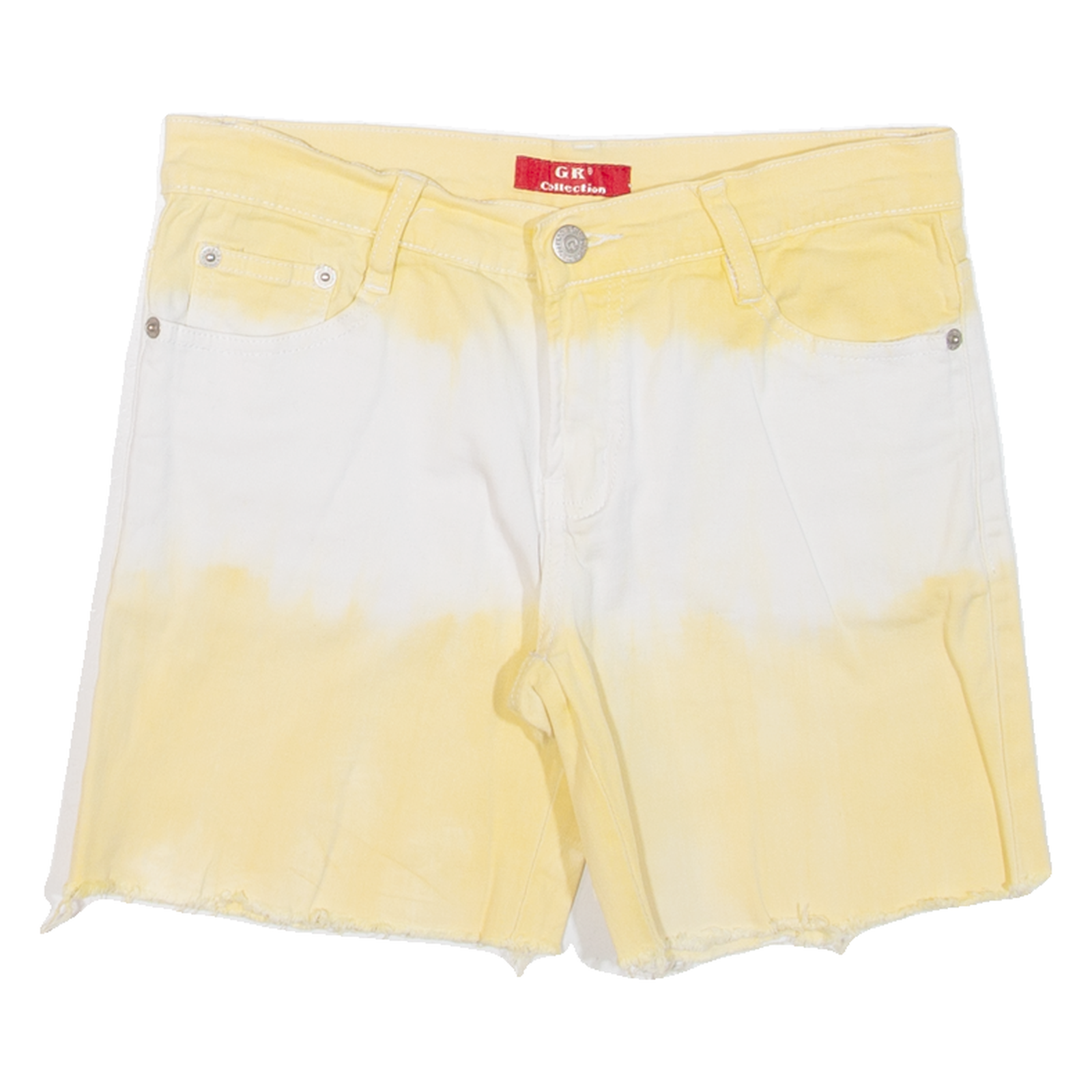 GR COLLECTION Womens Jorts Shorts Yellow UK 10 W26 Refurbished - N/A refurbished available on Cerqular