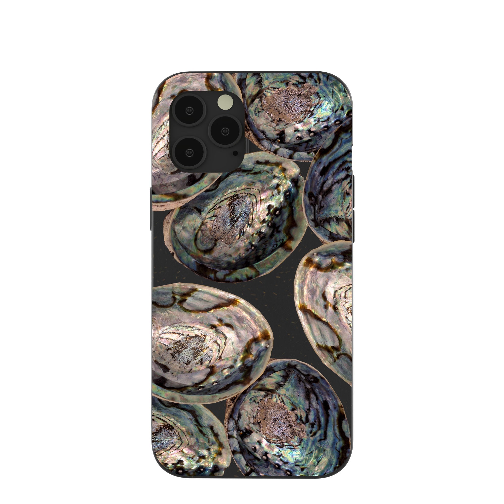 Black Abalone Shells iPhone 12 Pro Max Case Refurbished - Pela Case refurbished available on Cerqular