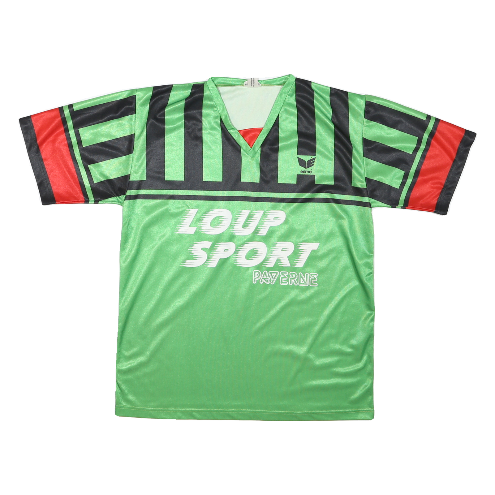 Mens Green & Black Sports Graphic T-Shirt L Short Sleeve V-Neck Polyester Refurbished - N/A refurbished available on Cerqular