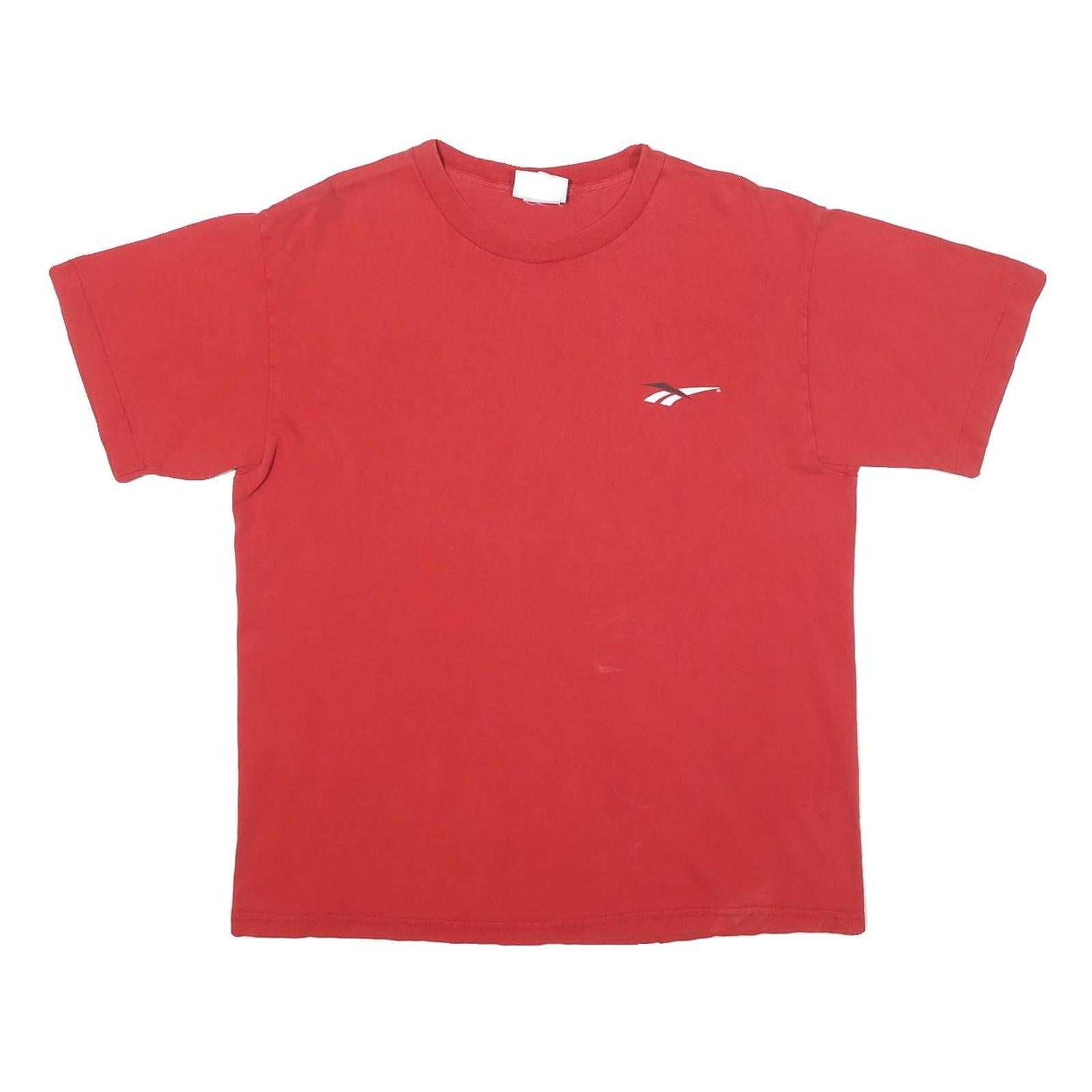 REEBOK Mens Red Graphic T-Shirt M Short Sleeve Crew Neck Cotton Blend Casual Refurbished - N/A refurbished available on Cerqular
