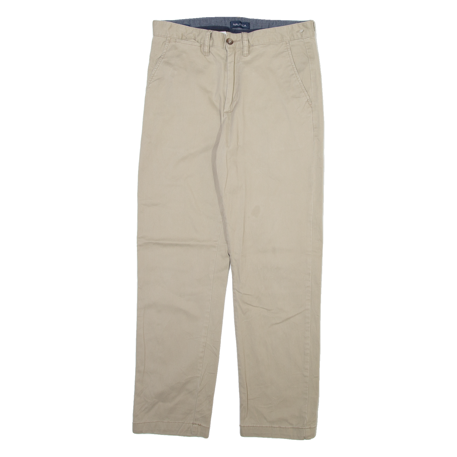 NAUTICA Mens Trousers Beige Regular Straight W32 L30 Refurbished - N/A refurbished available on Cerqular
