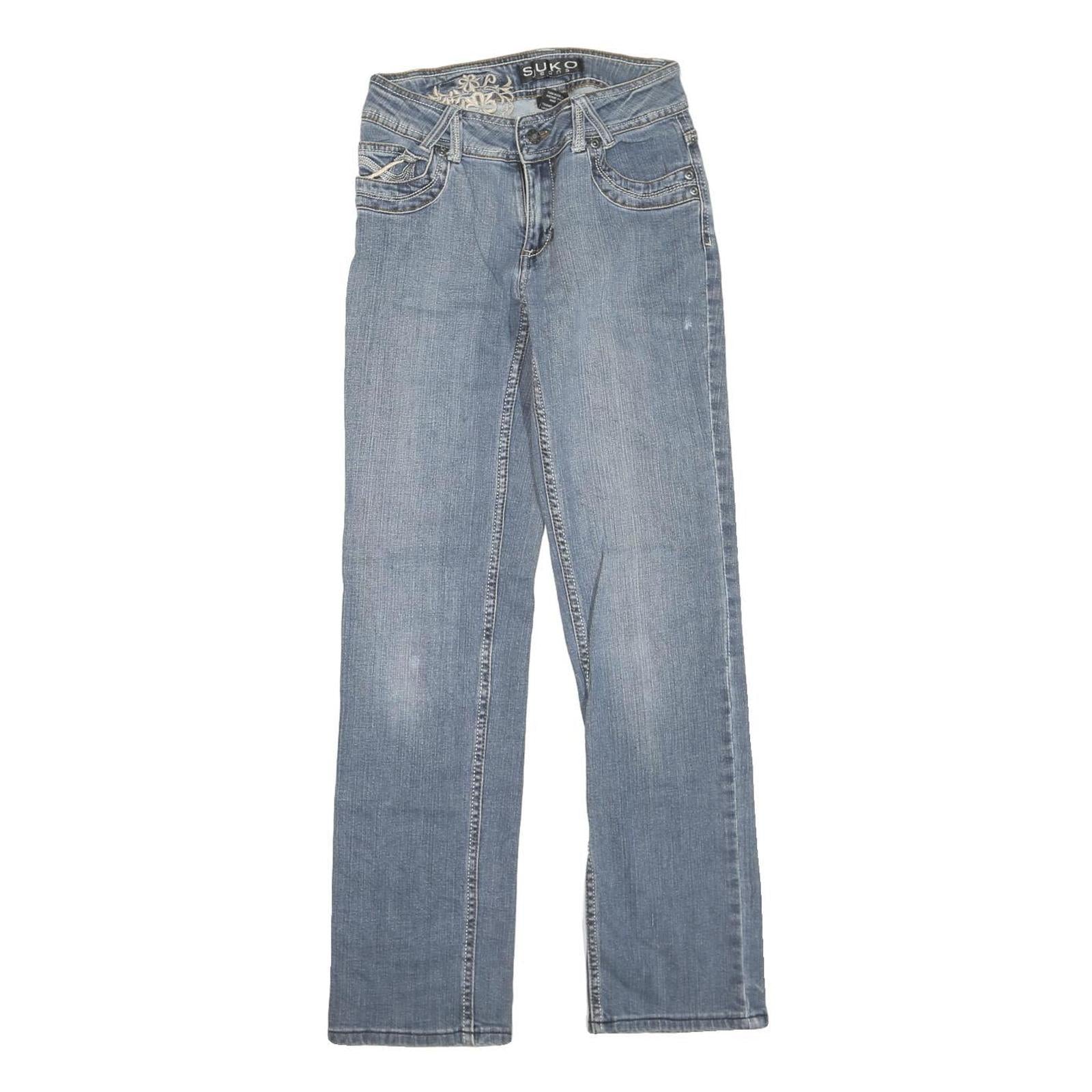 SUKO Womens Regular Fit Blue Denim Straight Leg Jeans W27 L30 Stylish Refurbished - N/A refurbished available on Cerqular