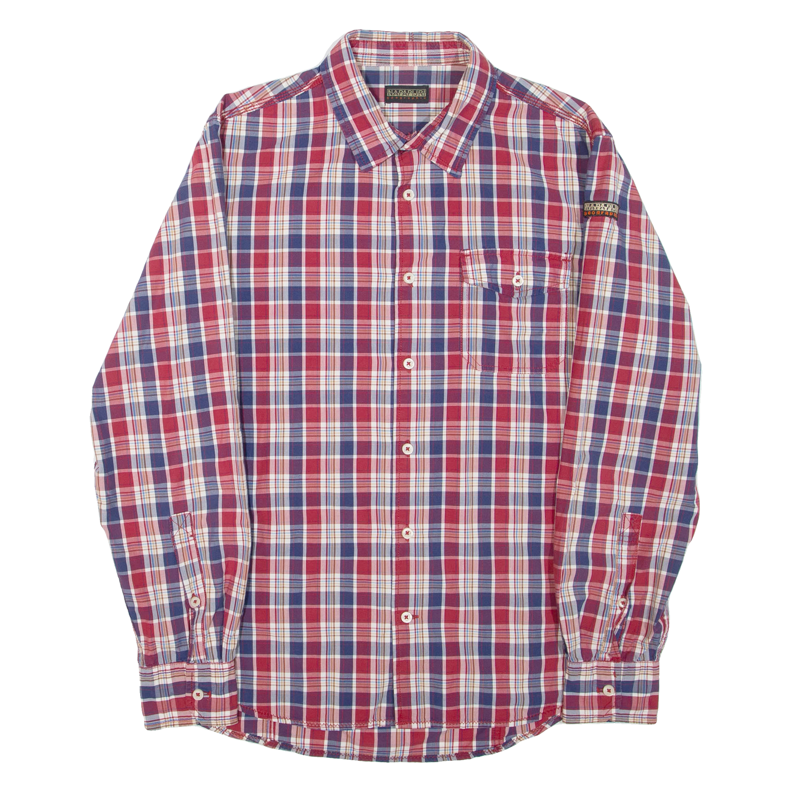 NAPAPIJRI Geographic Mens Shirt Red Check Long Sleeve M Refurbished - N/A refurbished available on Cerqular