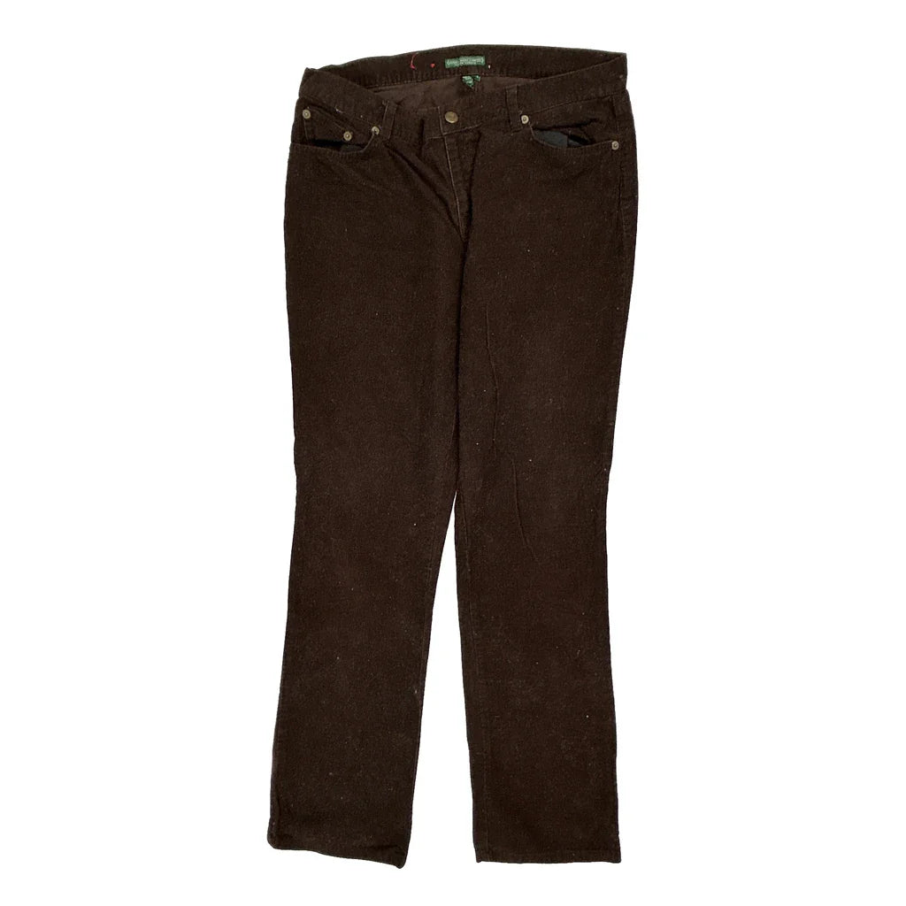 Ralph Lauren Cord Trousers - 32W UK 10 Brown Cotton Refurbished - Thrifted (note: this is a term often used to describe second- refurbished available on Cerqular