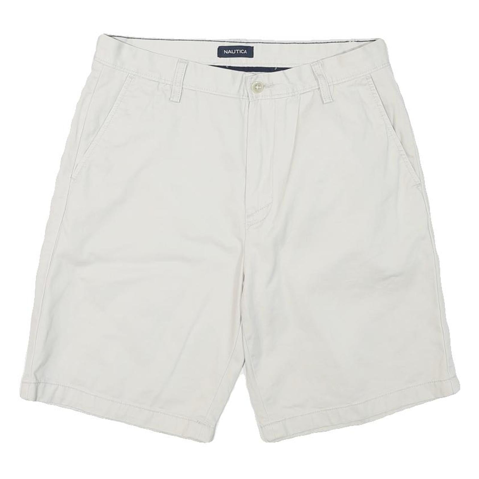 NAUTICA Mens Shorts White Casual Classic L W32 Comfortable Cotton Blend Refurbished - N/A refurbished available on Cerqular
