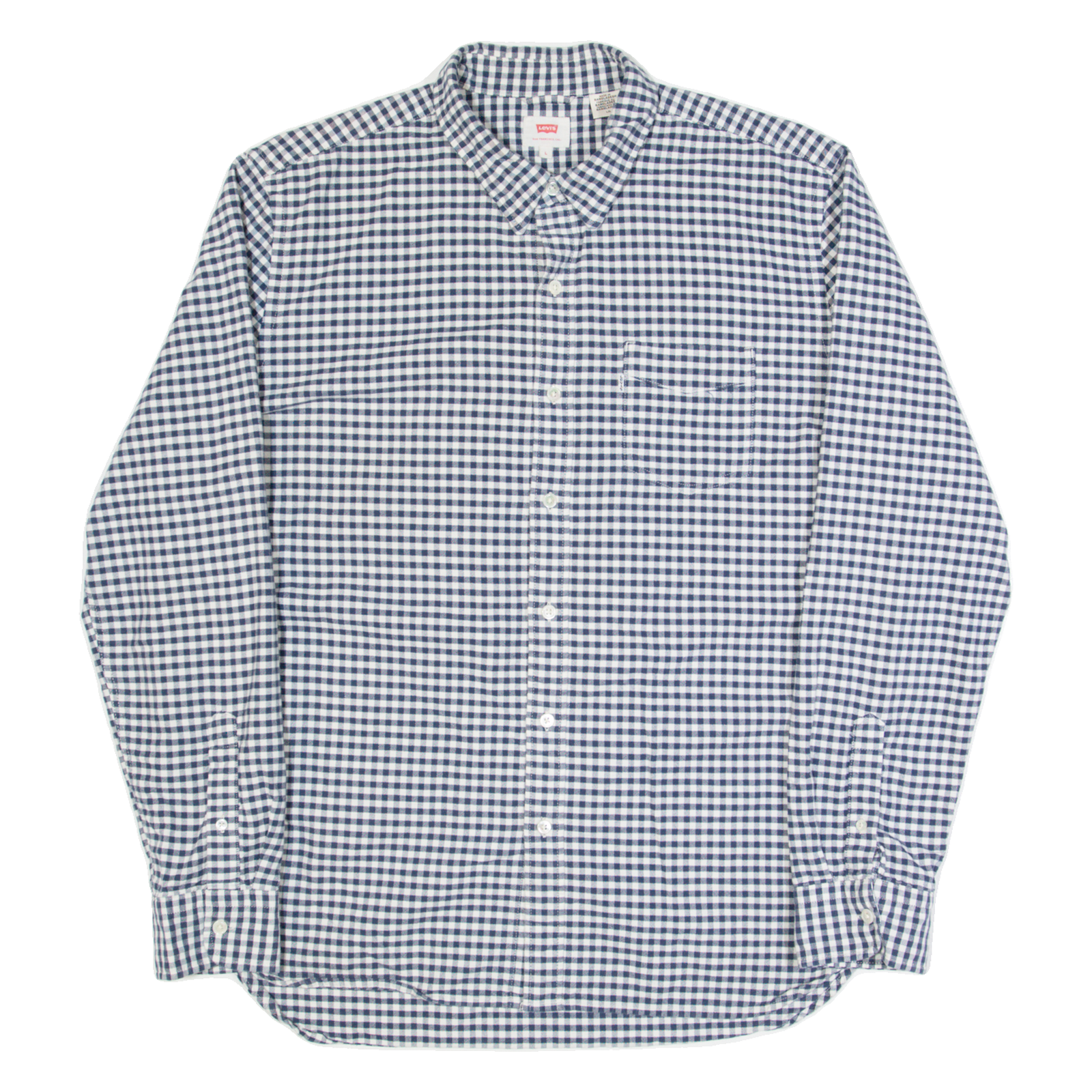 LEVI'S Mens Shirt Blue Check Long Sleeve L Refurbished - N/A refurbished available on Cerqular