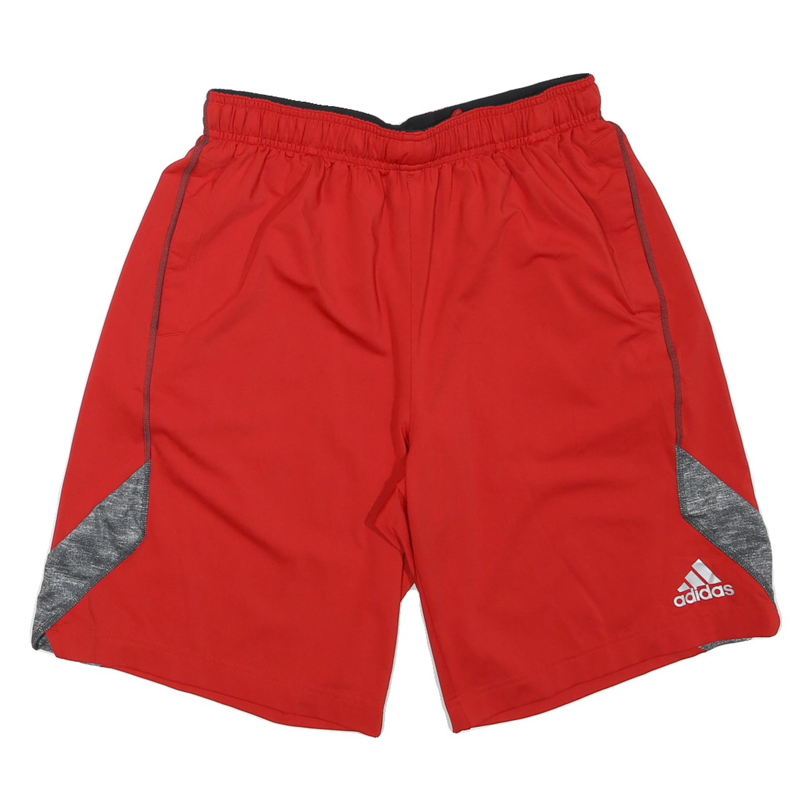 ADIDAS Mens Red & Grey Sports Casual Shorts M W28 Polyester Blend Refurbished - N/A refurbished available on Cerqular