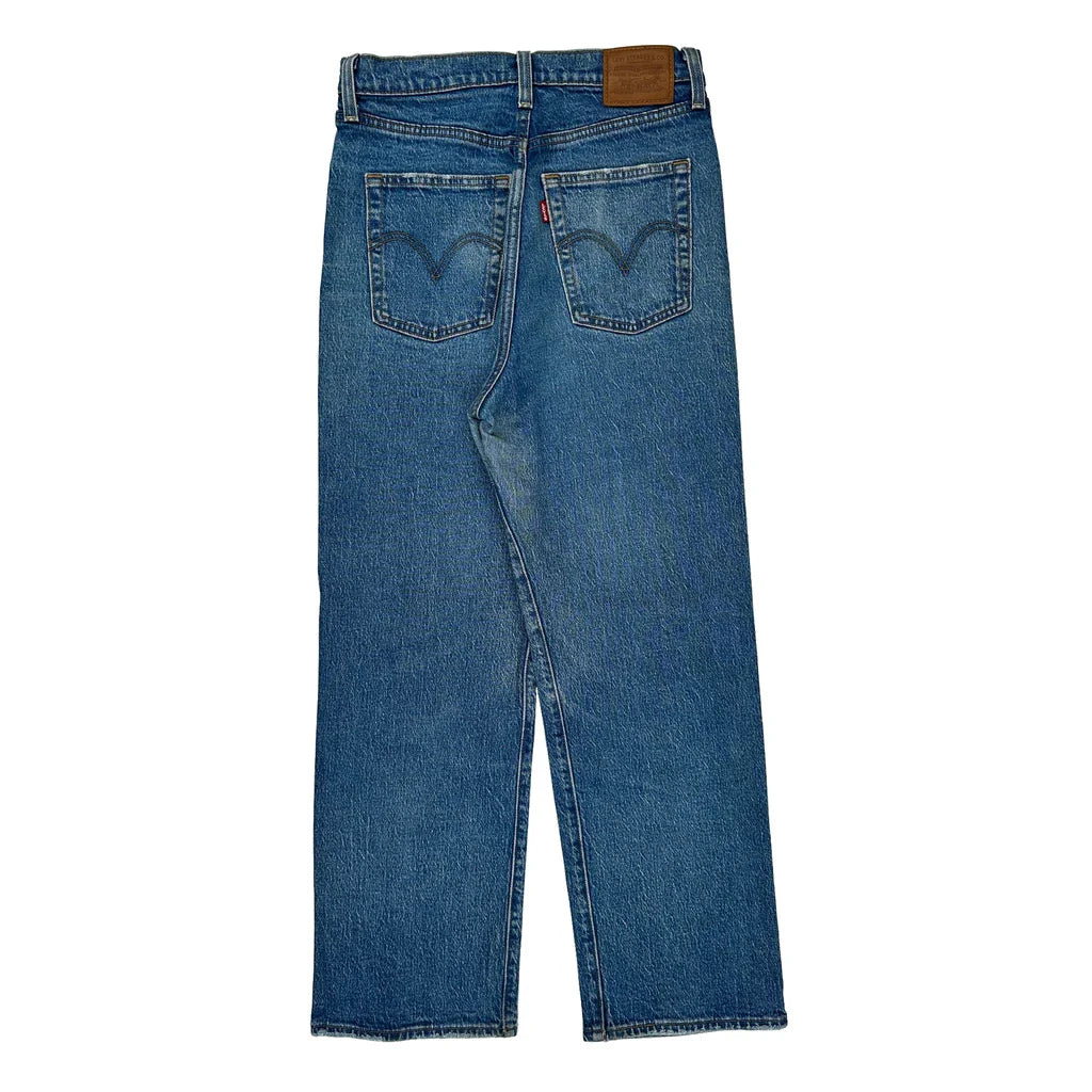 Levis Jeans - 28W UK 8 Blue Cotton Refurbished - Thrifted (note: this is a term often used to describe second- refurbished available on Cerqular