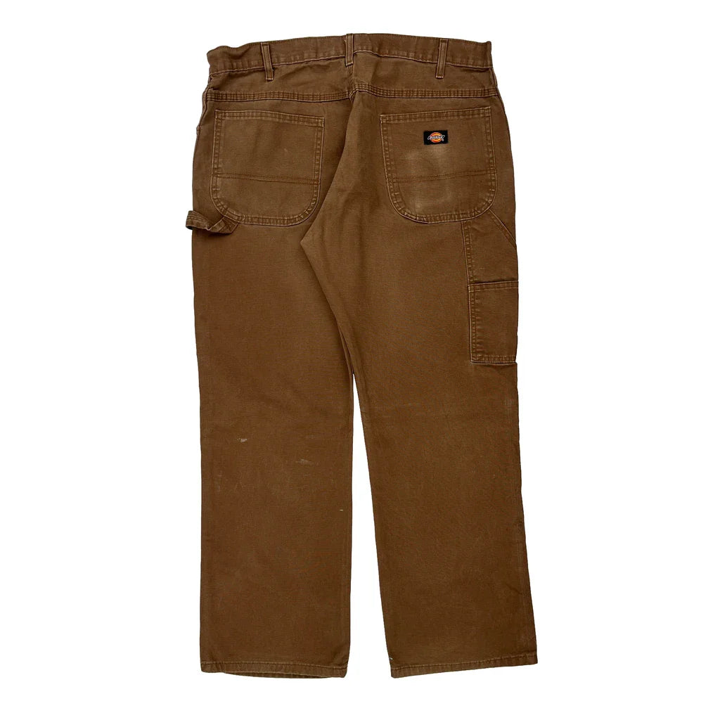 Buy Dickies Carpenter Trousers - 35W 29L Brown Cotton Refurbished - $36.84 Dickies Carpenter Trousers - 35W 29L Brown Cotton Refurbished - Thrifted (note: this is a term often used to describe second- refurbished available on Cerqular