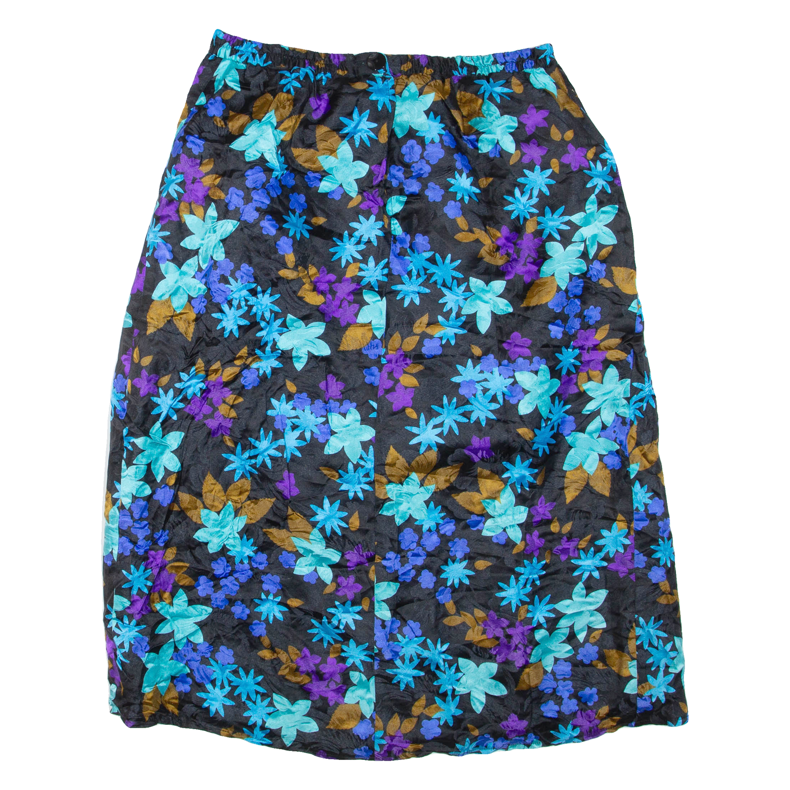 Womens Pleated Skirt Black Knee Length Floral M Refurbished - N/A refurbished available on Cerqular