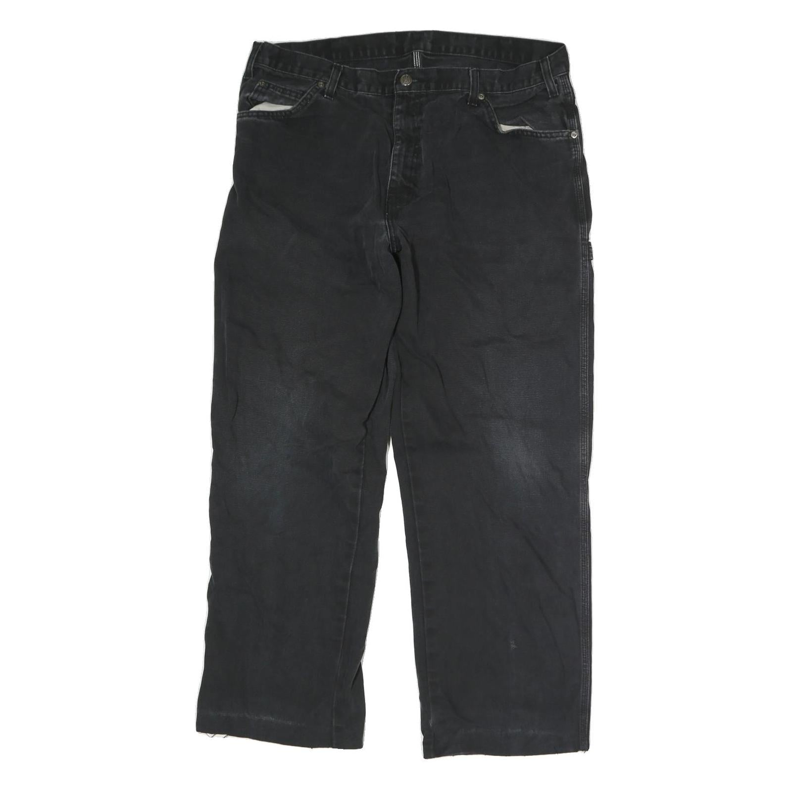 DICKIES Mens Regular Fit Blue Jeans Cotton Blend Button W38 L30 Workwear Denim Refurbished - N/A refurbished available on Cerqular