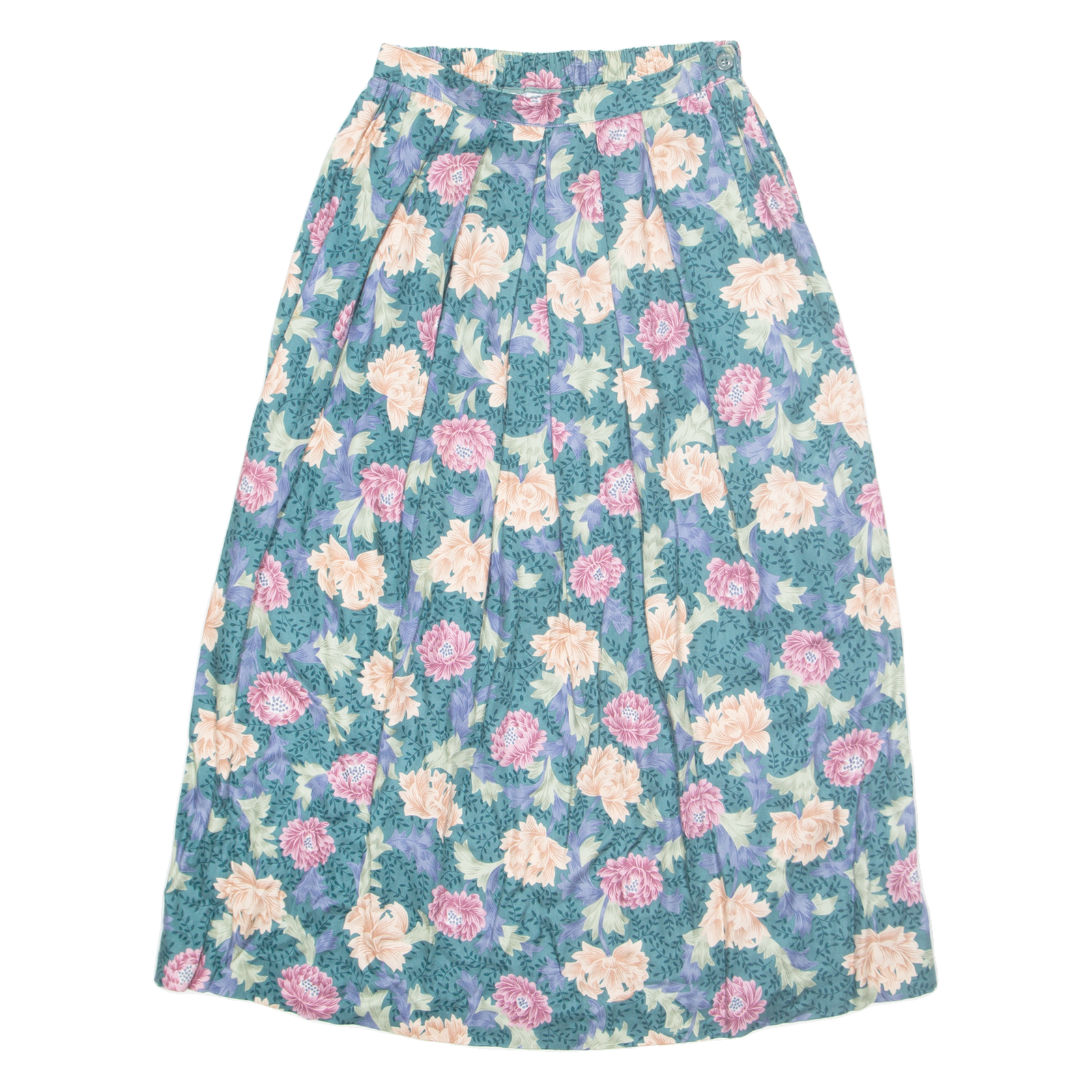 CLASSICS Womens A-Line Skirt Green Midi Floral UK 10 Refurbished - N/A refurbished available on Cerqular