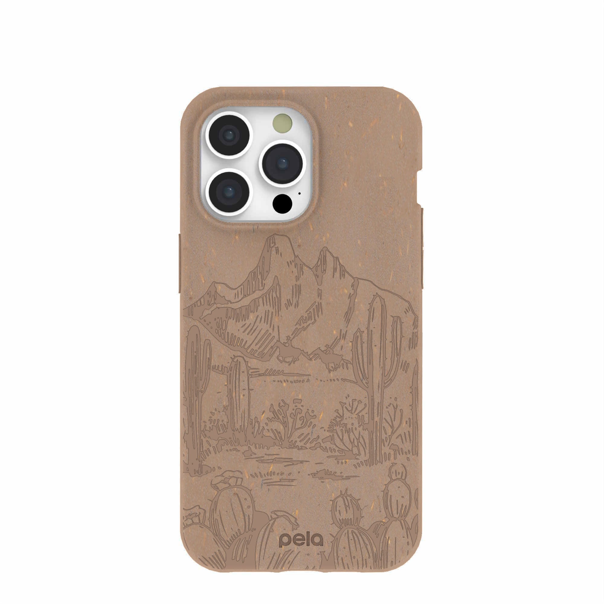 Chocolate Brown Desert Run iPhone 15 Pro Max Case Refurbished - Pela Case refurbished available on Cerqular