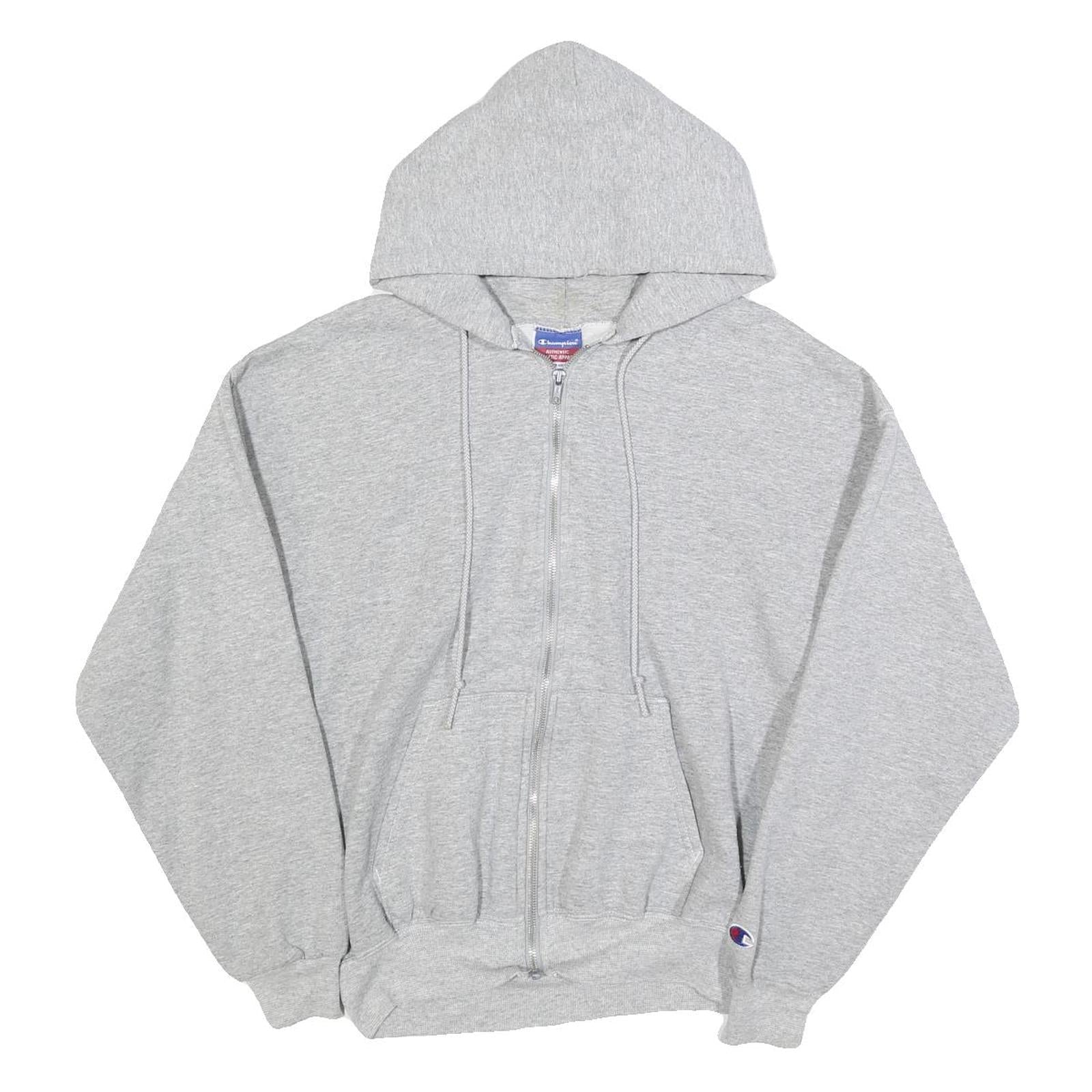 CHAMPION Womens Grey Zip Up Hoodie M Casual Cotton Blend Sweatshirt Refurbished - N/A refurbished available on Cerqular