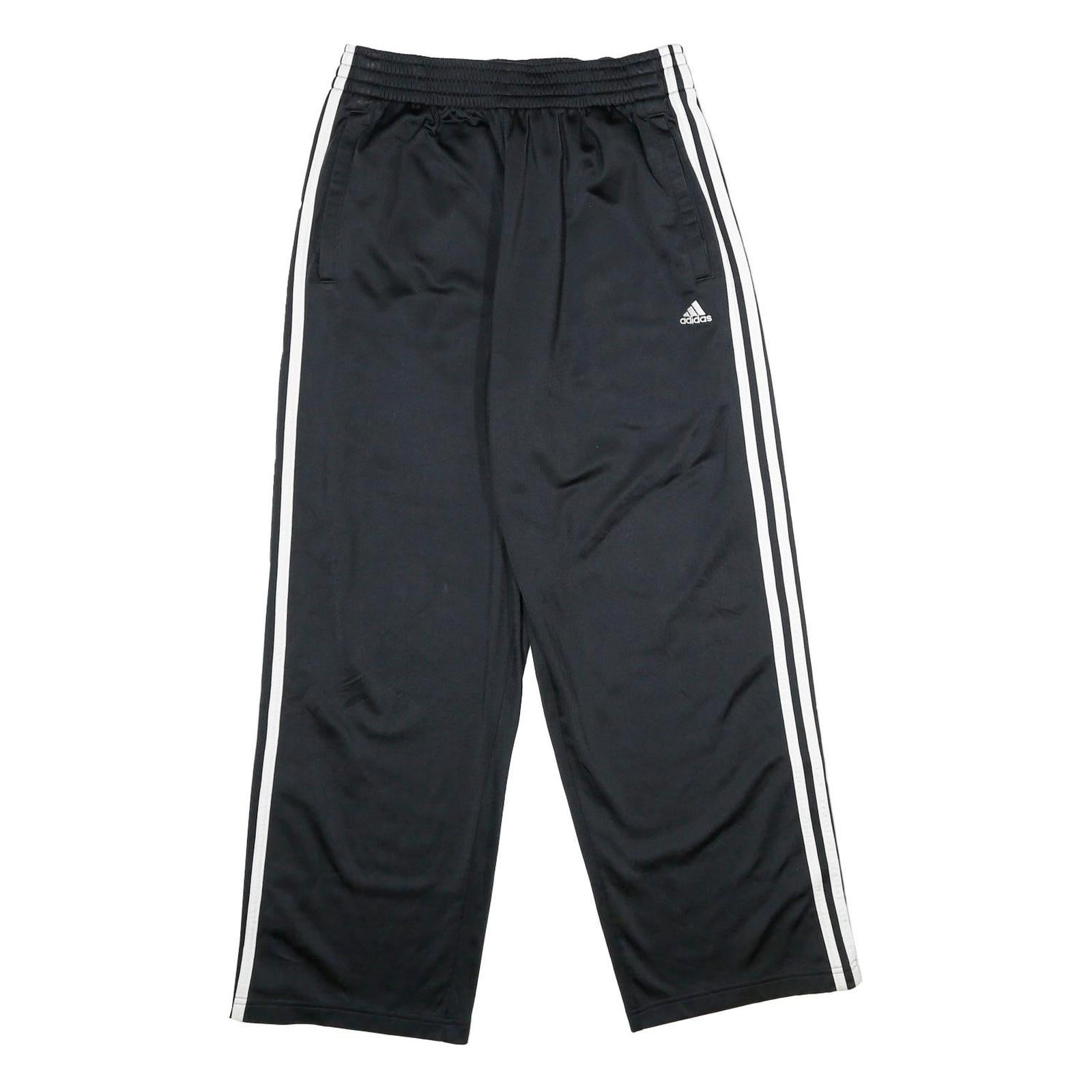 ADIDAS Mens Joggers Black & White Regular Straight S W24 L28 Snap Button Refurbished - N/A refurbished available on Cerqular