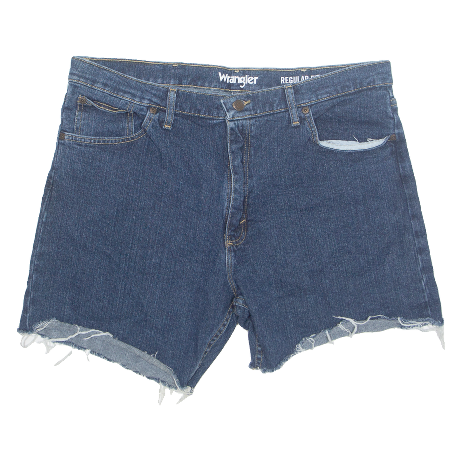 WRANGLER Cut Off Womens Denim Shorts Blue XL W38 Refurbished - N/A refurbished available on Cerqular