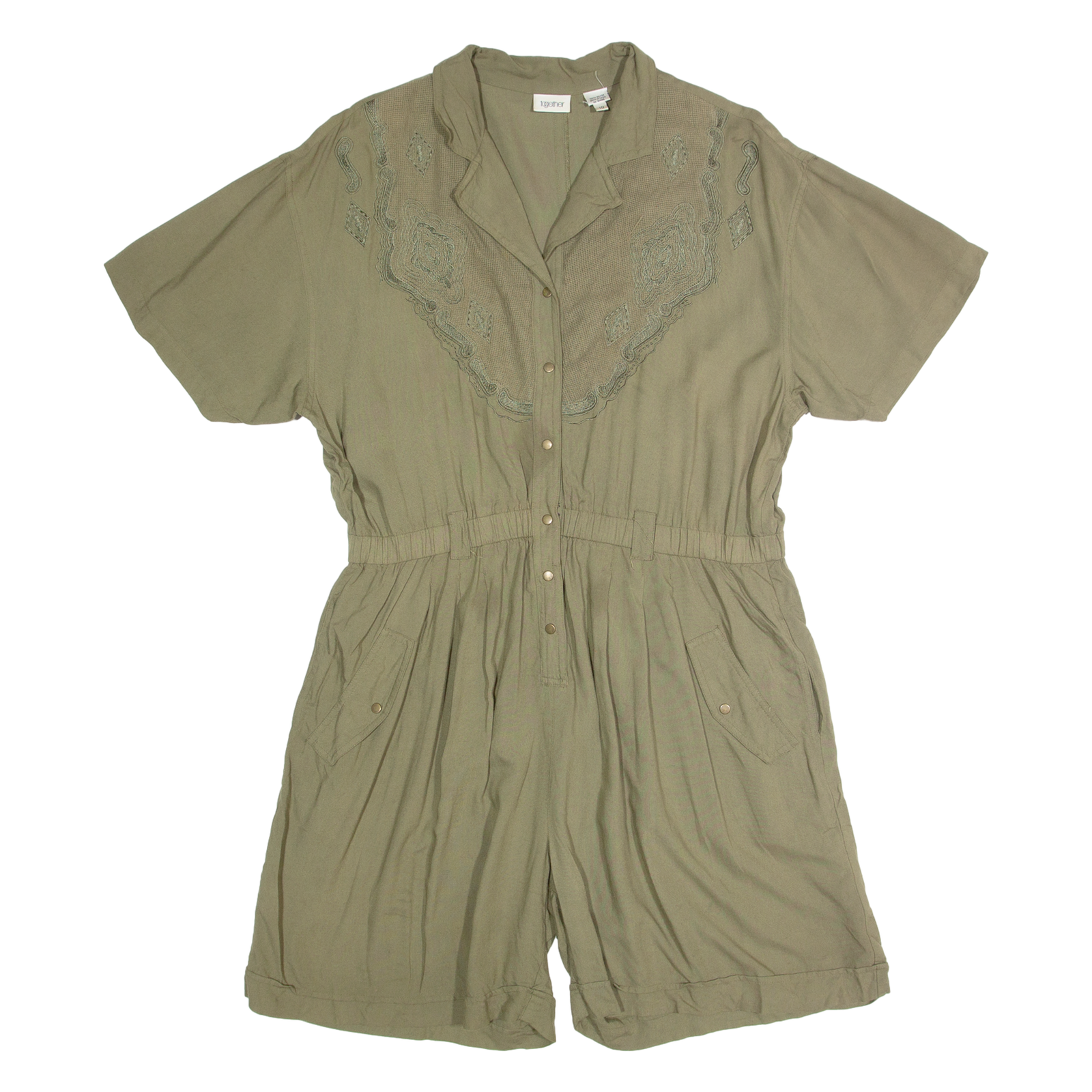 TOGETHER! Womens Playsuit Green Wide-Leg M Refurbished - N/A refurbished available on Cerqular