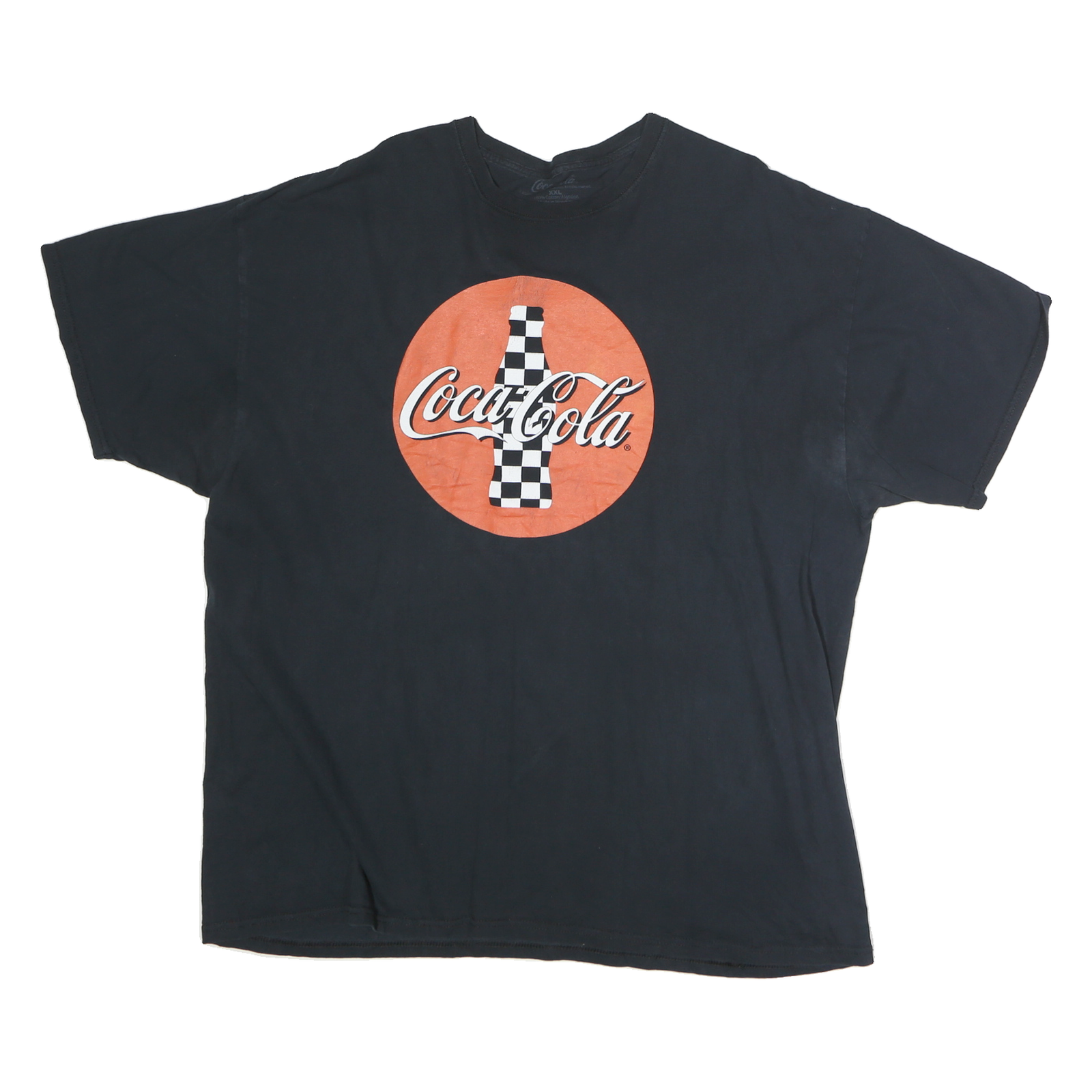 COCA COLA Mens Black Graphic T-Shirt 2XL Short Sleeve Crew Neck Casual Refurbished - N/A refurbished available on Cerqular