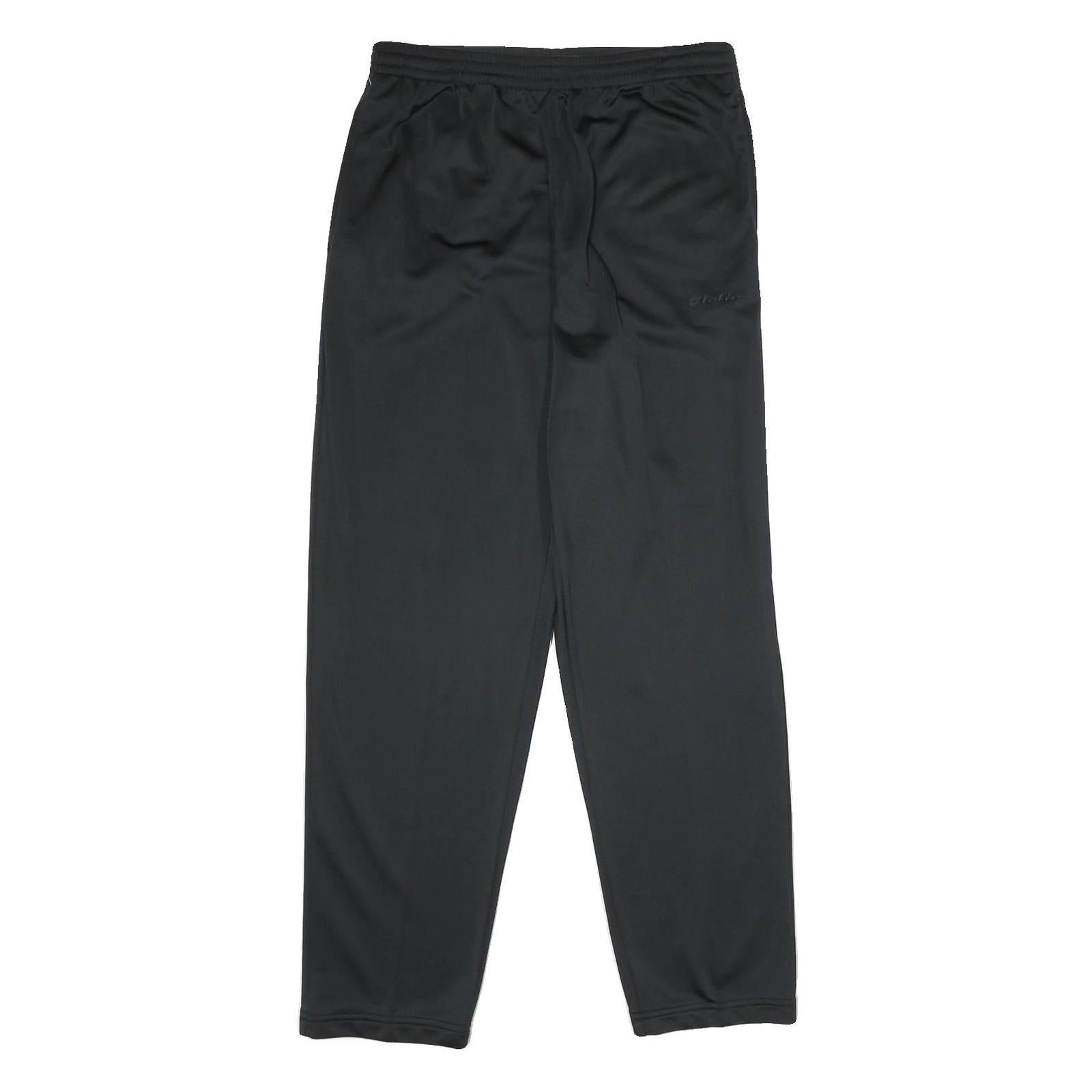 LOTTO Mens Joggers Black M W30 L30 Polyester Drawstring Casual Relaxed Fit Refurbished - N/A refurbished available on Cerqular