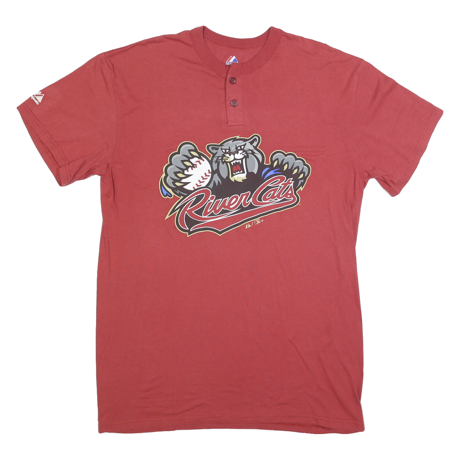 MAJESTIC Mens Red River Cats Graphic T-Shirt XL Short Sleeve Crew Neck Cotton Refurbished - N/A refurbished available on Cerqular