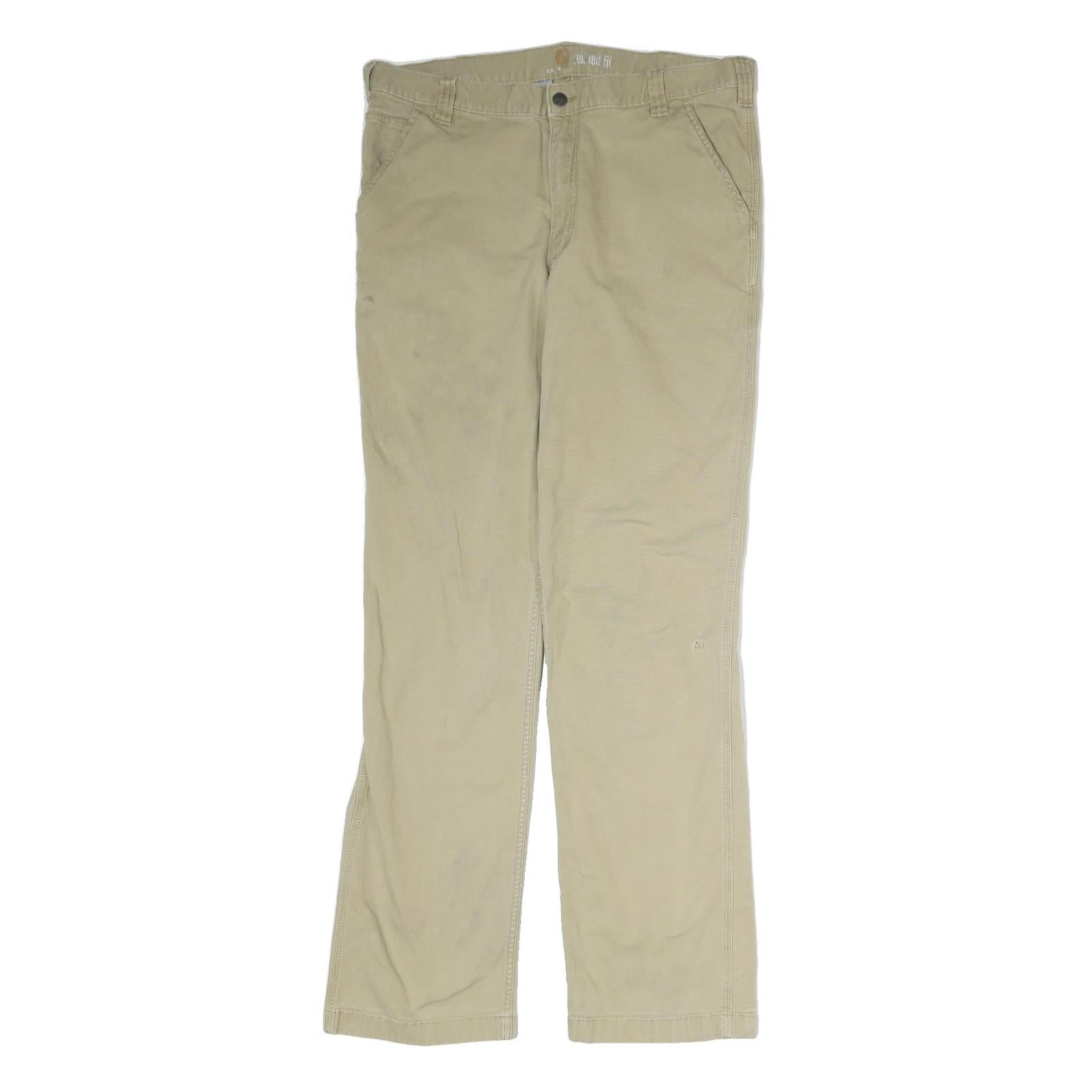 Buy CARHARTT Mens Cotton Beige Relaxed Straight Trousers W38 L36 Workwear Casual Refurbished - $49.39 CARHARTT Mens Cotton Beige Relaxed Straight Trousers W38 L36 Workwear Casual Refurbished - N/A refurbished available on Cerqular