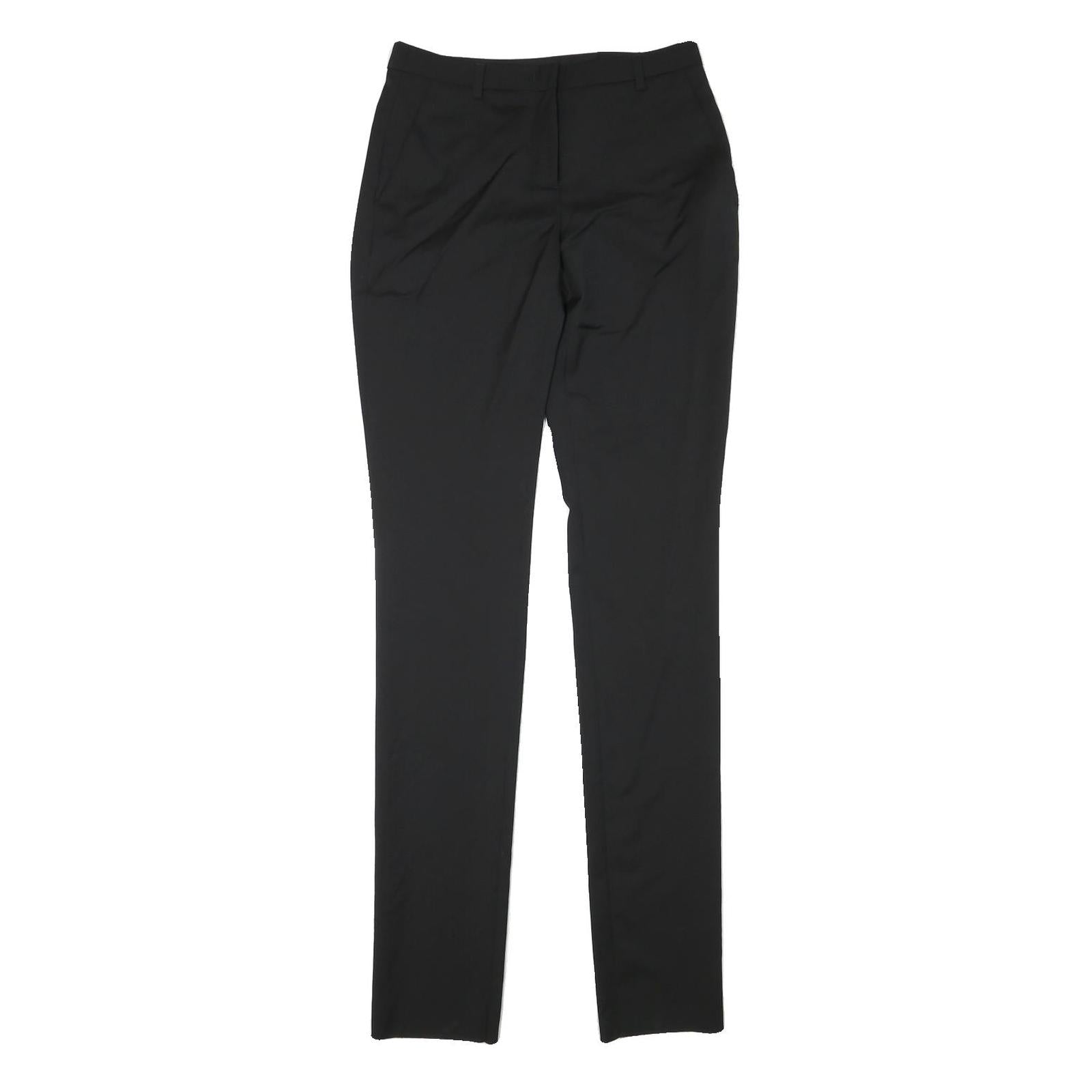 BURBERRY Womens Wool Blend Black Slim Straight Trousers W27 L35 Formal Office Refurbished - N/A refurbished available on Cerqular