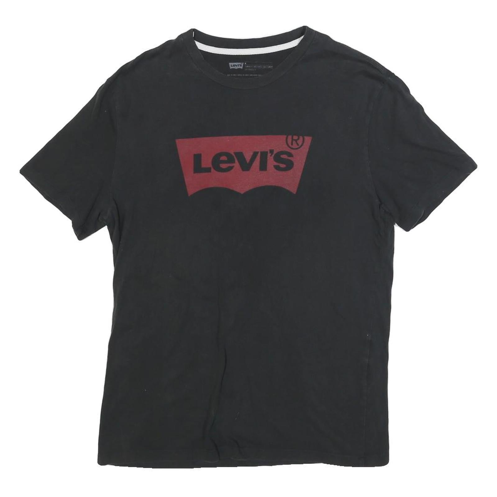 Buy LEVI'S Mens Black Graphic T-Shirt M Short Sleeve Crew Neck Cotton Blend Refurbished - $22.09 LEVI'S Mens Black Graphic T-Shirt M Short Sleeve Crew Neck Cotton Blend Refurbished - N/A refurbished available on Cerqular