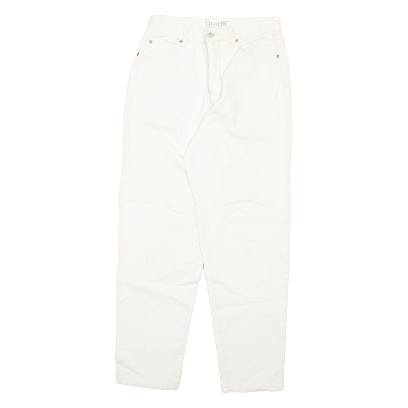 TR. ALLER Womens Jeans White Regular Straight W26 L29 Refurbished - N/A refurbished available on Cerqular
