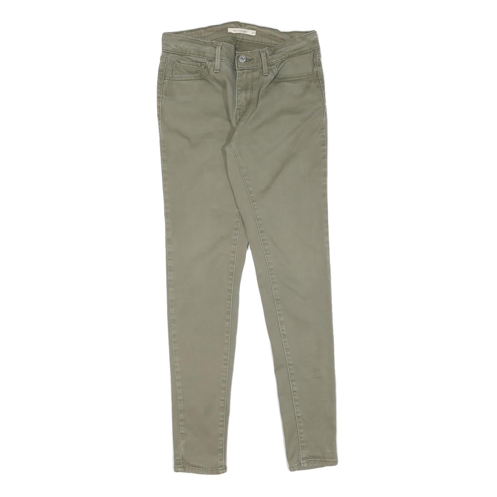 LEVI'S Womens Cotton Slim Slim Straight Beige Trousers W27 L30 Casual Stylish Refurbished - N/A refurbished available on Cerqular