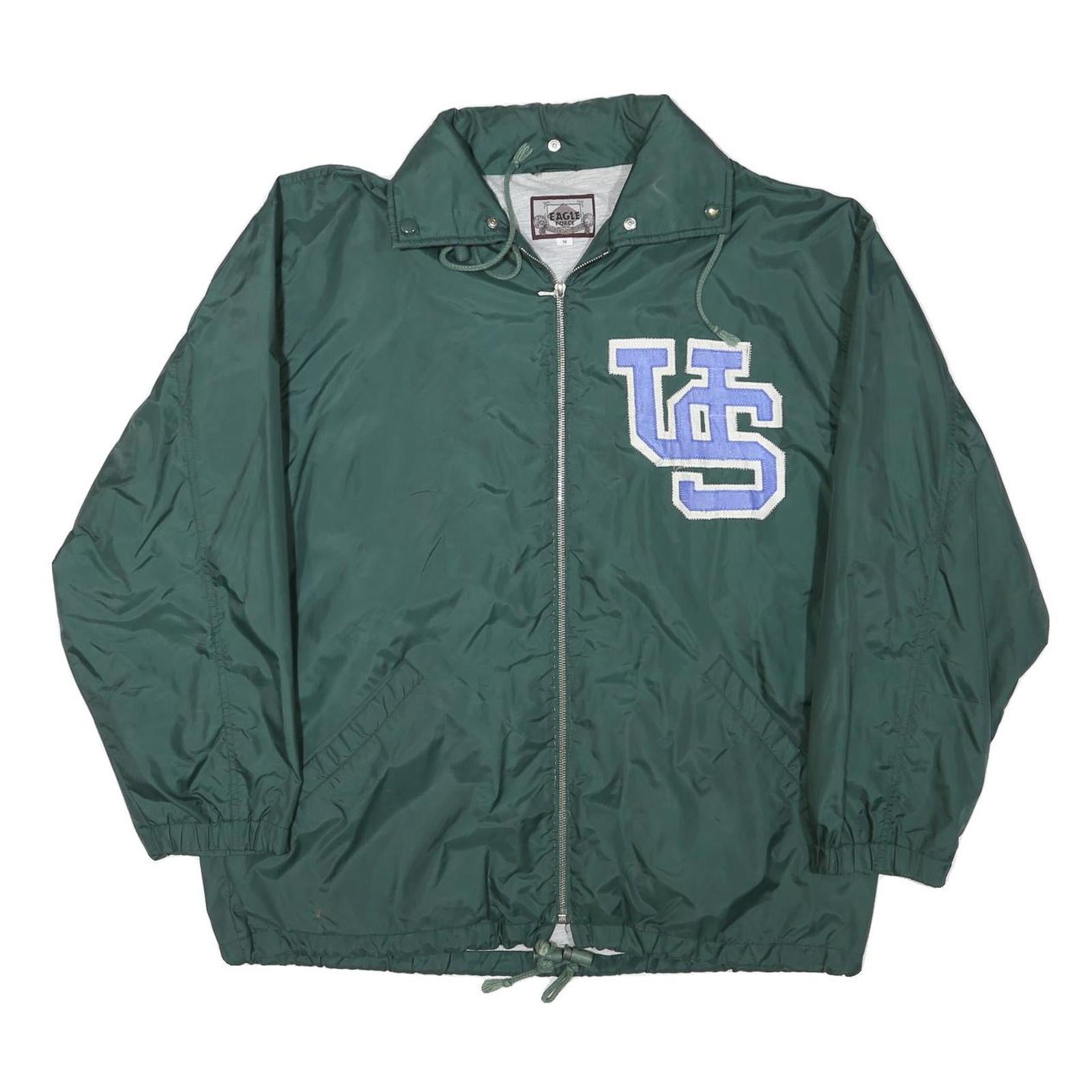 EAGLE FORCE Mens Green University Team Varsity Zip Jacket M Polyester Blend Refurbished - N/A refurbished available on Cerqular
