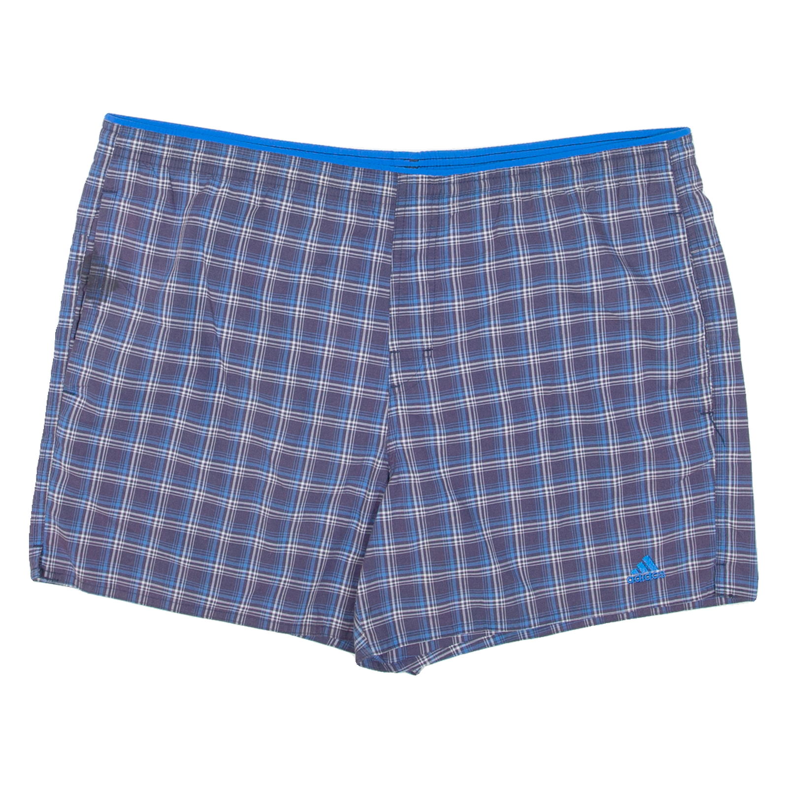 ADIDAS Mesh Lining Mens Swimming Shorts Blue Check L W40 Refurbished - N/A refurbished available on Cerqular