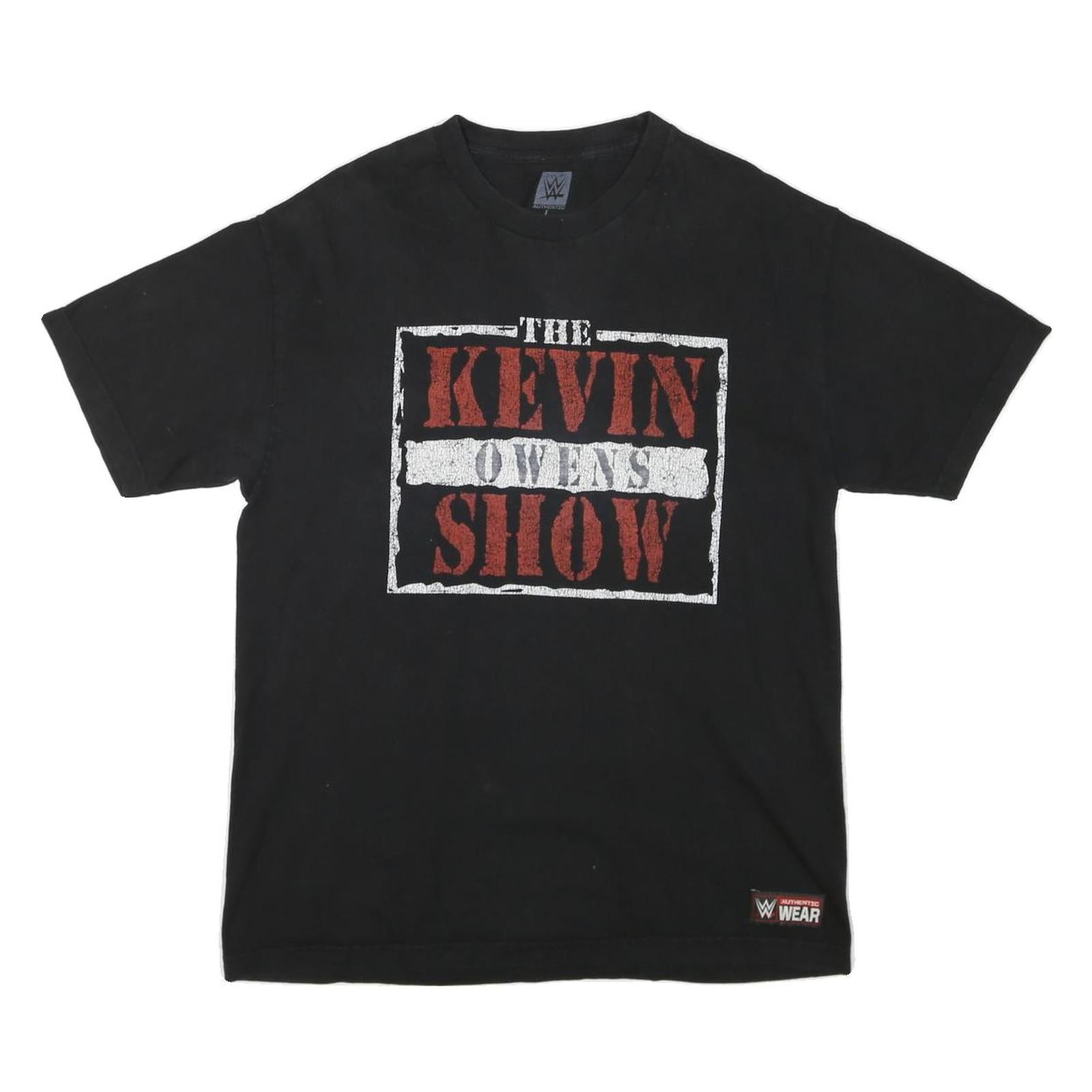 WWE Mens Black Kevin Owens Show Graphic T-Shirt L Crew Neck Short Sleeve Refurbished - N/A refurbished available on Cerqular