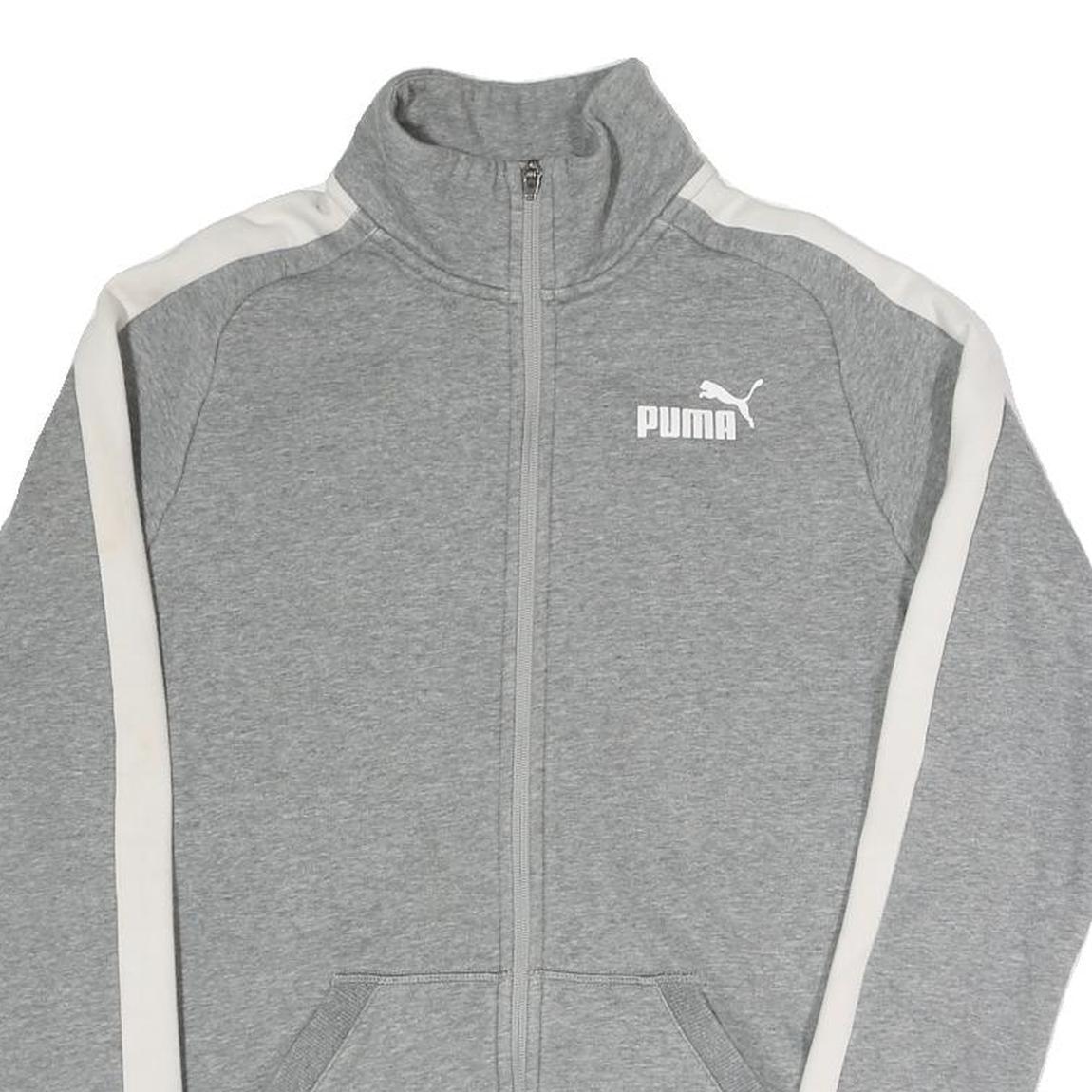 Buy PUMA Mens Grey & White Zip Track Jacket XS Cotton Blend Plain Sportswear Refurbished - $41.59 PUMA Mens Grey & White Zip Track Jacket XS Cotton Blend Plain Sportswear Refurbished - N/A refurbished available on Cerqular