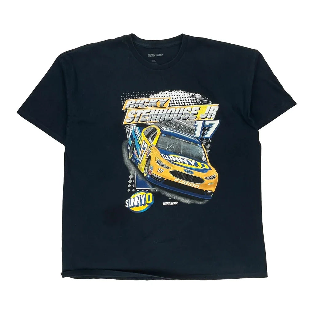 Ricky Stenhouse Jr. Nascar Nascar T-Shirt - 2XL Black Cotton Refurbished - Thrifted (note: this is a term often used to describe second- refurbished available on Cerqular