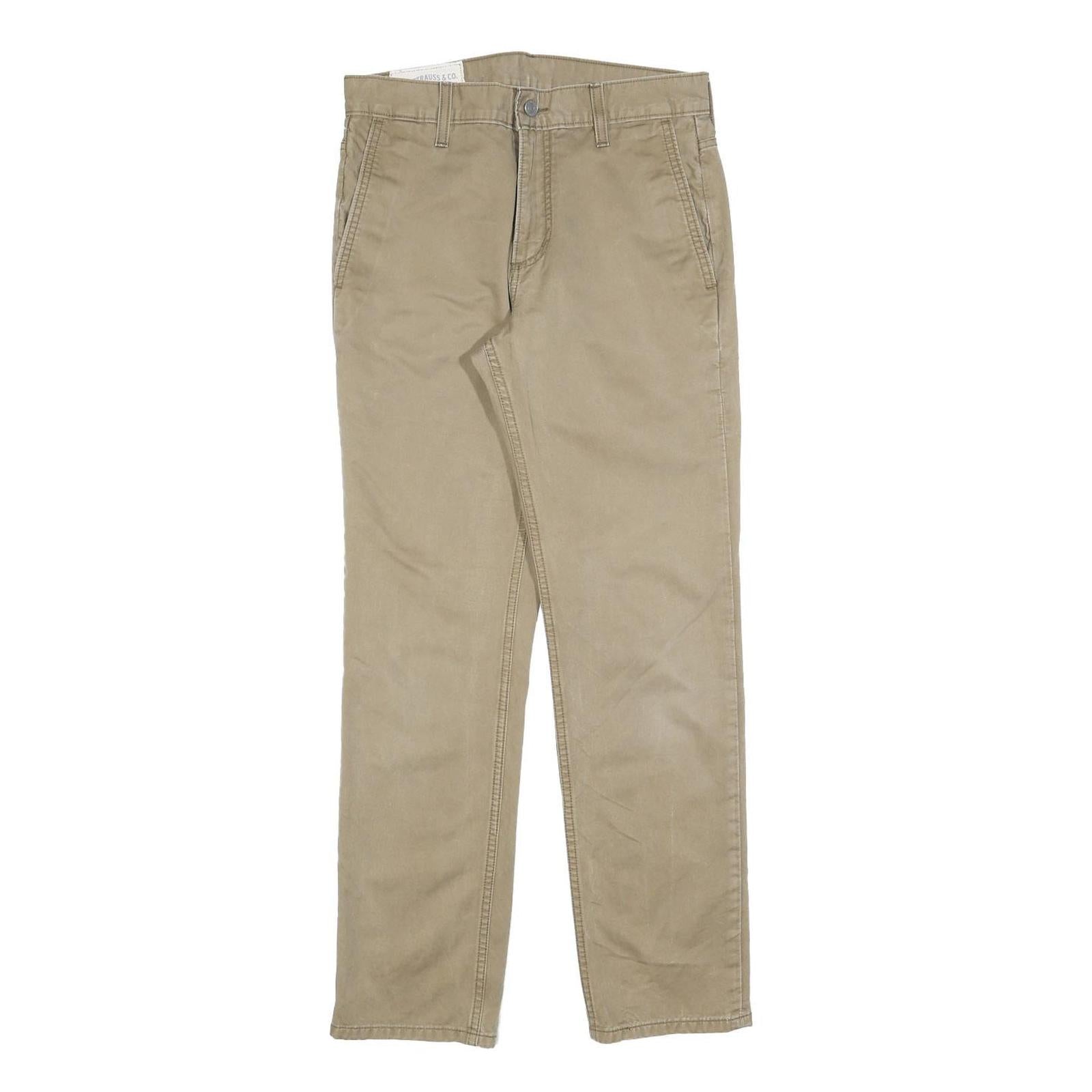 LEVI'S Mens Cotton Blend Beige Slim Straight Trousers W29 L30 Casual Wear Refurbished - N/A refurbished available on Cerqular