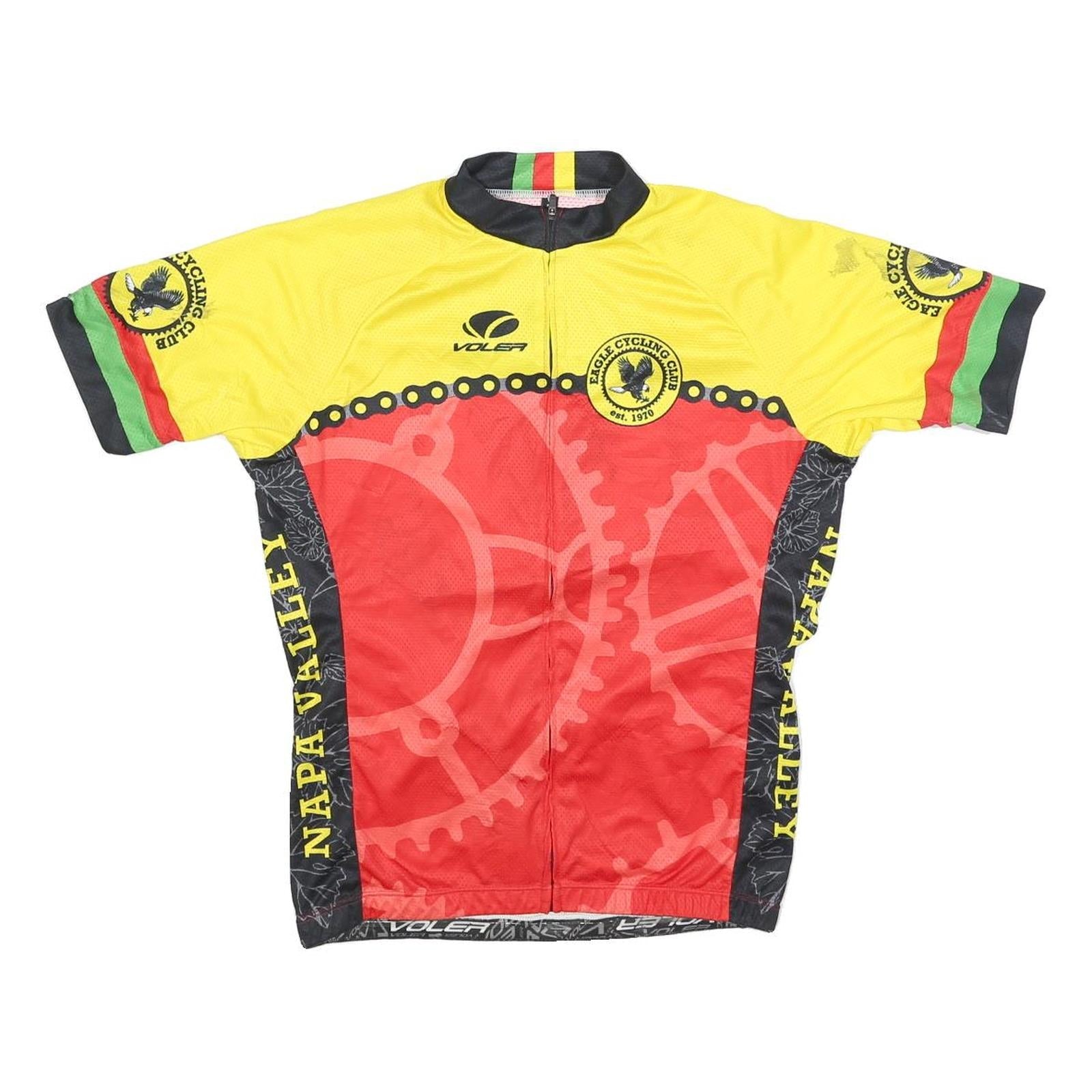 VOLER Mens Yellow & Red Eagle Cycling Club Sport Cycling Jersey M Short Sleeve Refurbished - N/A refurbished available on Cerqular