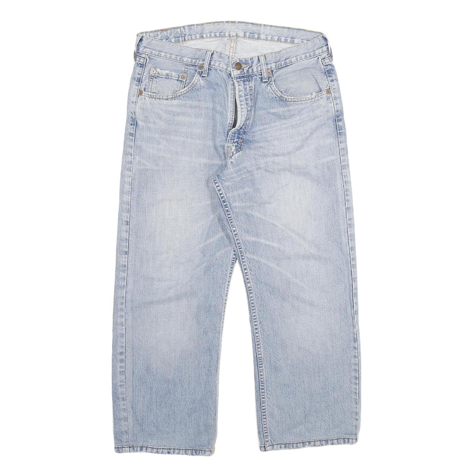 LEVI'S 500 Mens Jeans Blue Relaxed Straight Denim Light W34 L25 Classic Casual Refurbished - N/A refurbished available on Cerqular